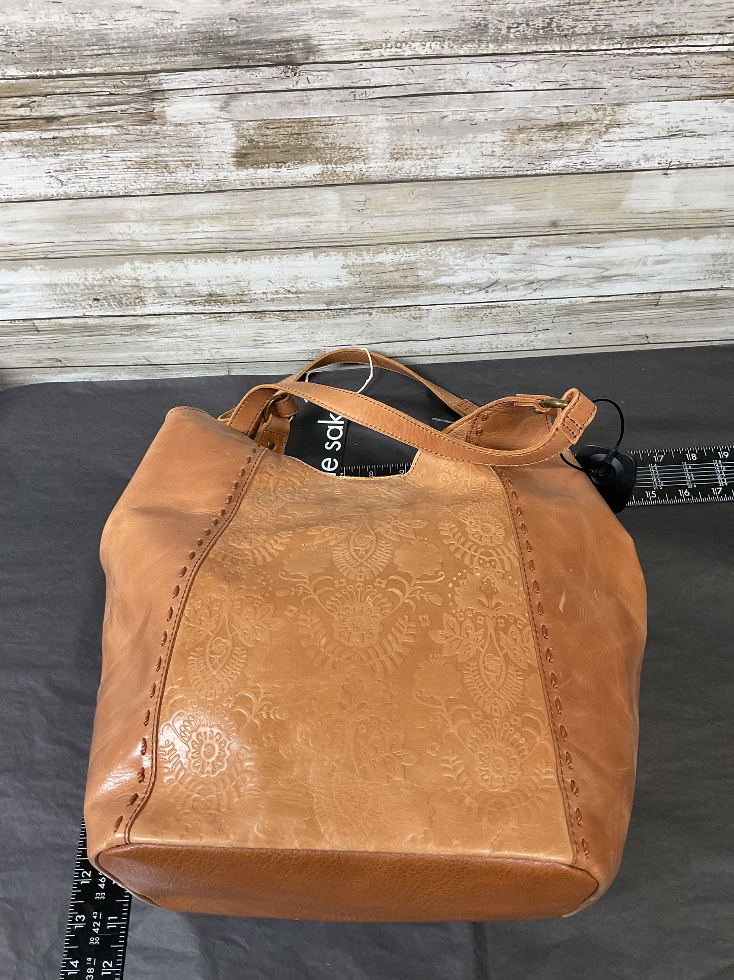 Handbag Leather By The Sak In Tan, Size:Medium