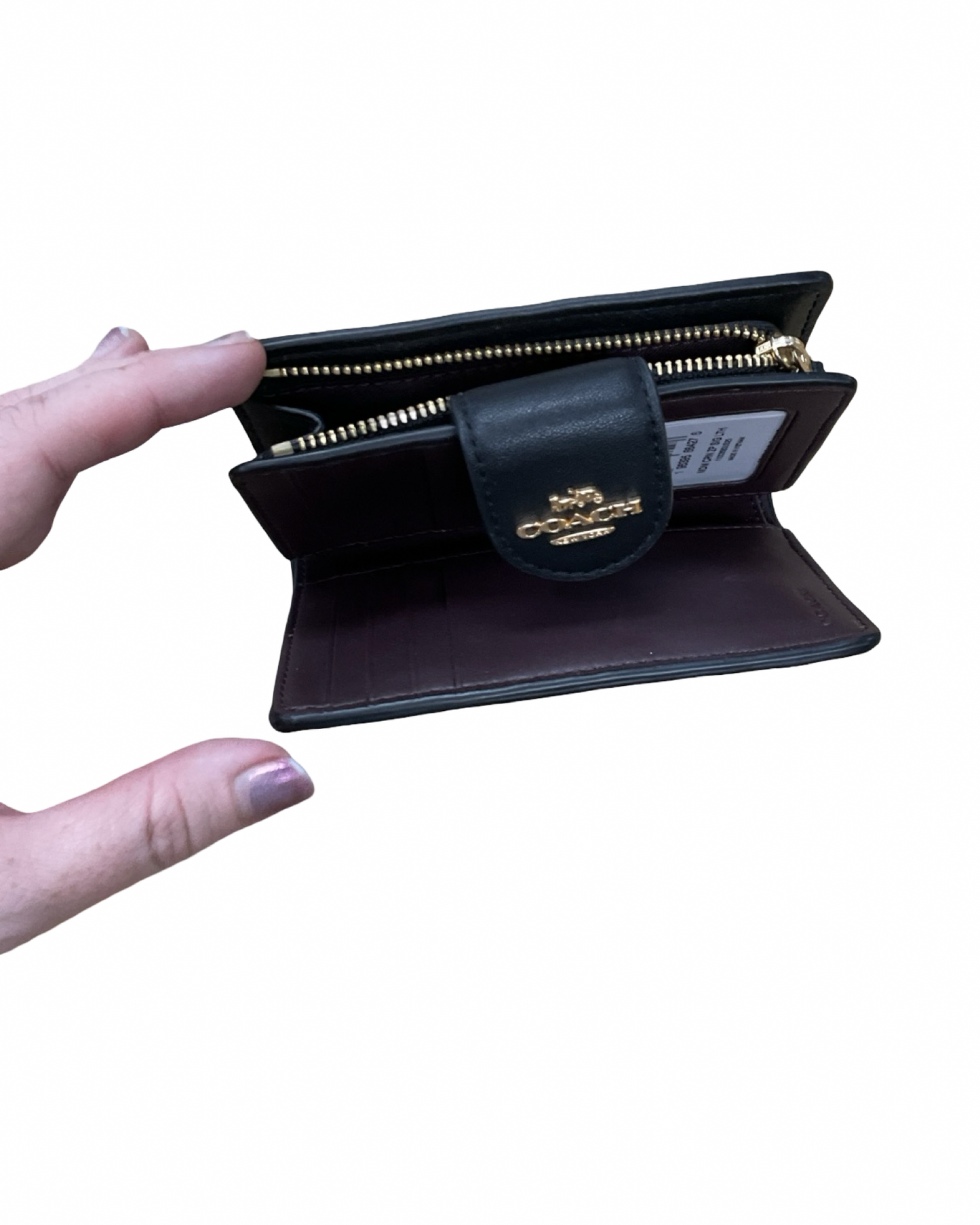 Wallet Designer By Coach In Black, Size:Medium