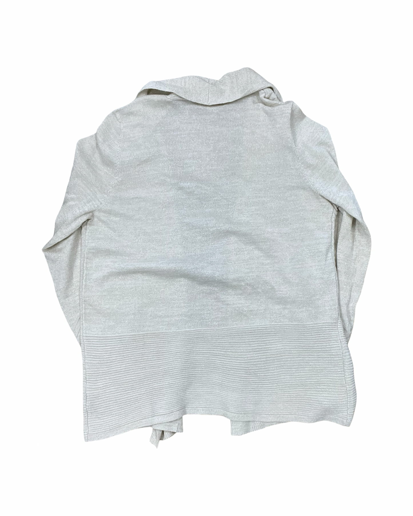 Sweater Cardigan By Liz Claiborne In Cream, Size:L