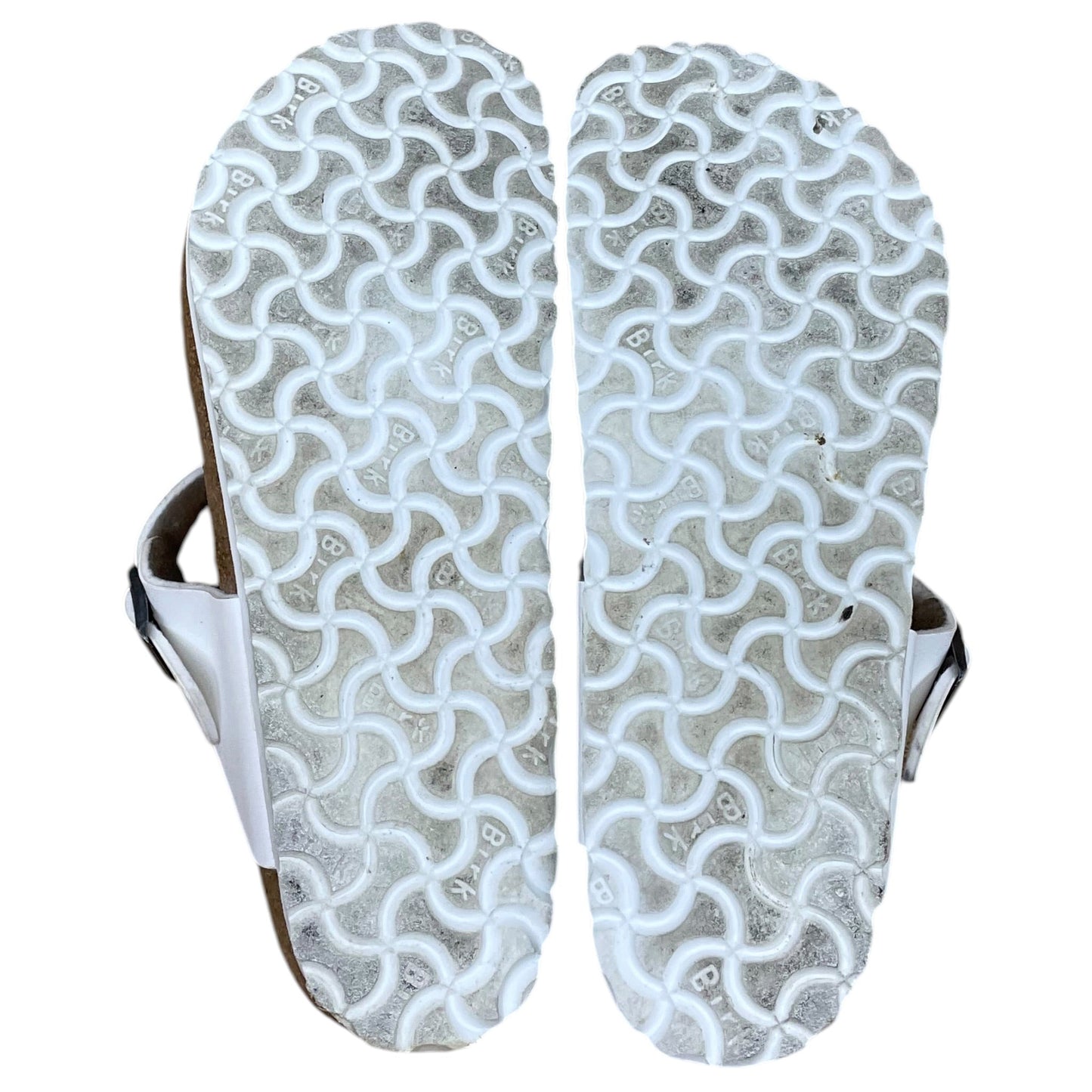 Sandals Flats By Birkenstock In White, Size:9