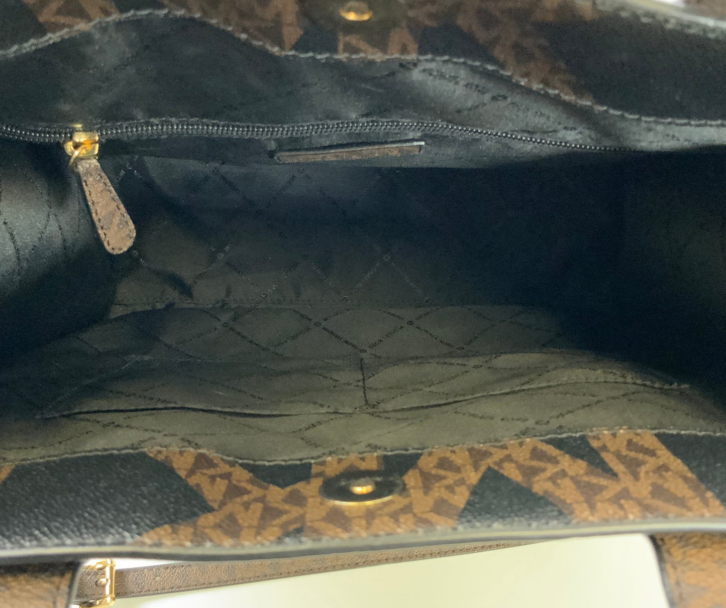 Crossbody Designer By Michael Kors In Brown, Size:Large