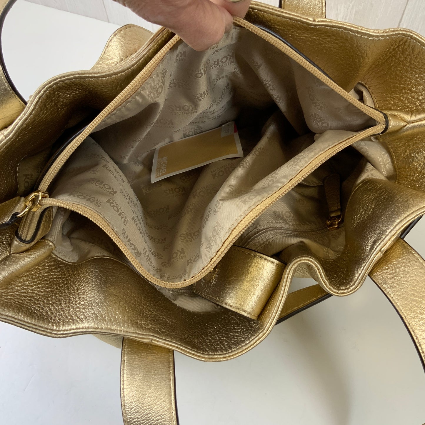 Crossbody Designer By Michael Kors In Tan, Size:Medium