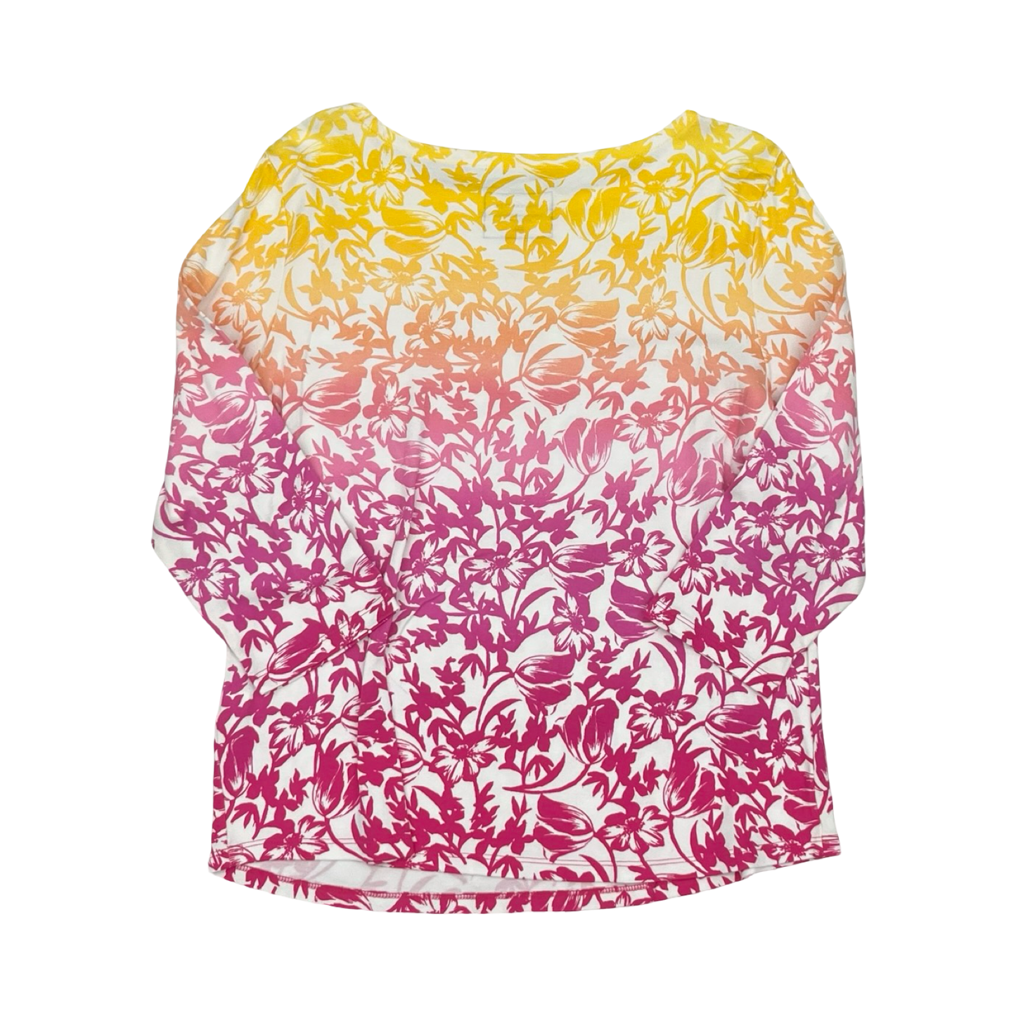 Top 3/4 Sleeve By Charter Club In Multi, Size:Xxl