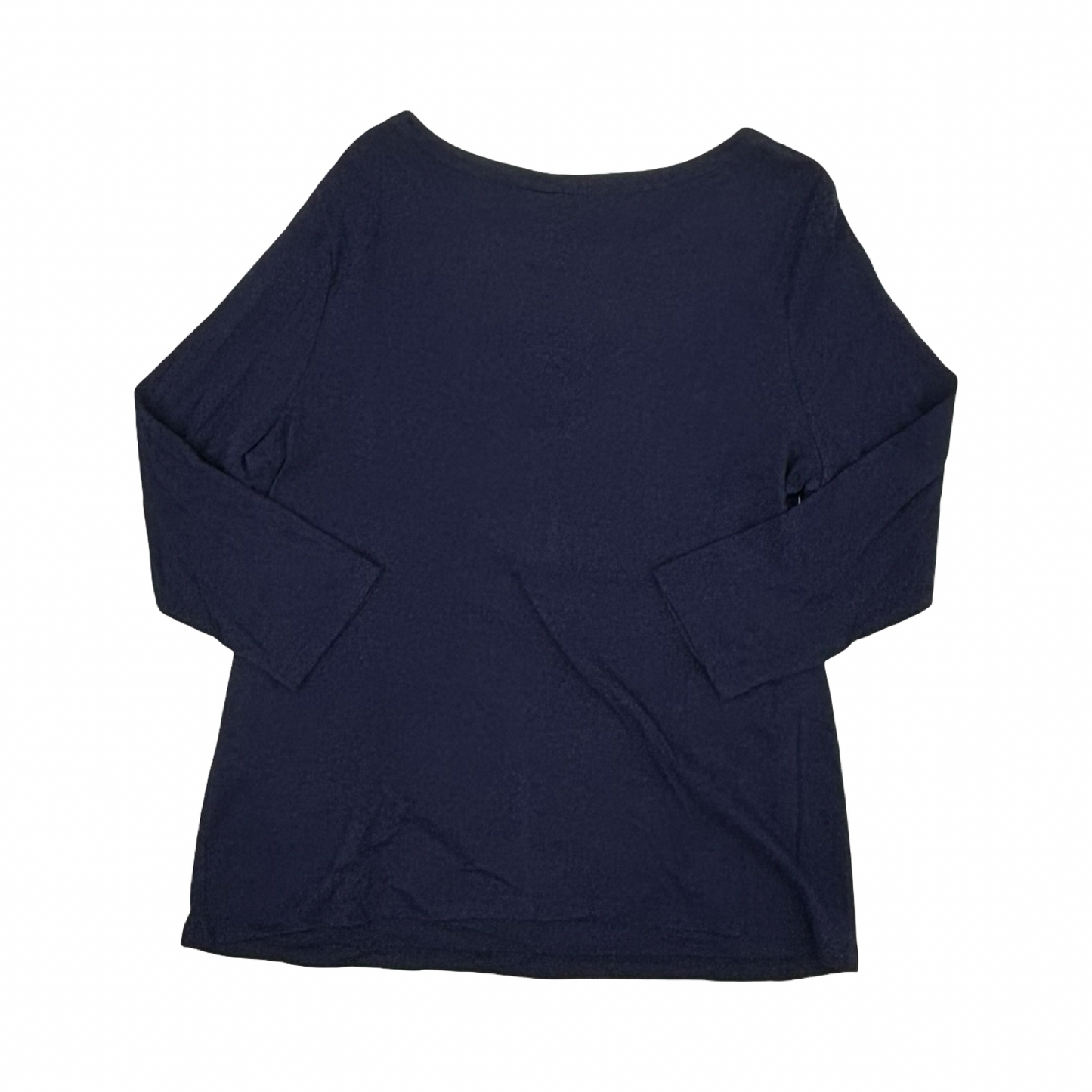 Top 3/4 Sleeve Basic By Chicos In Blue, Size:L