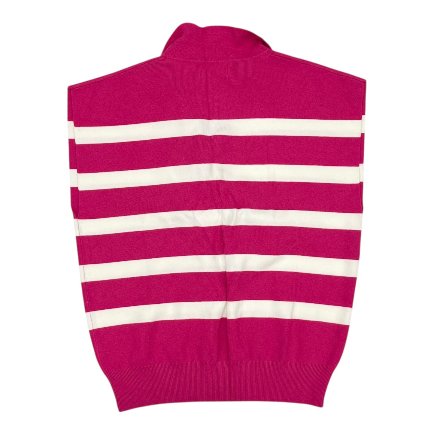 Vest Sweater By First Love In Pink & White, Size:M