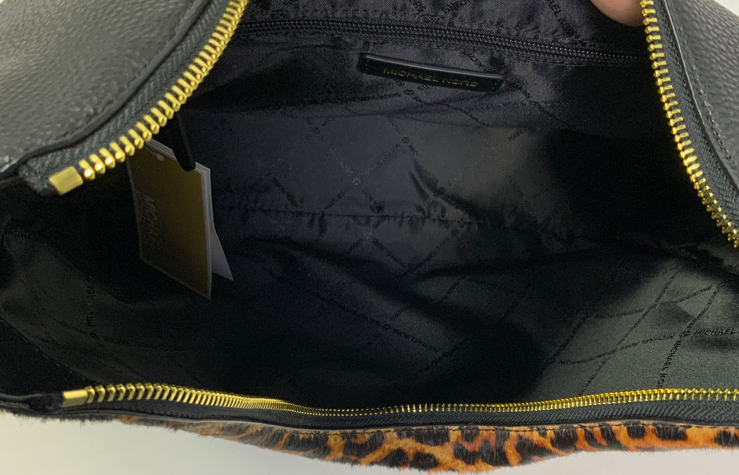 Handbag Designer By Michael Kors In Animal Print, Size:Large