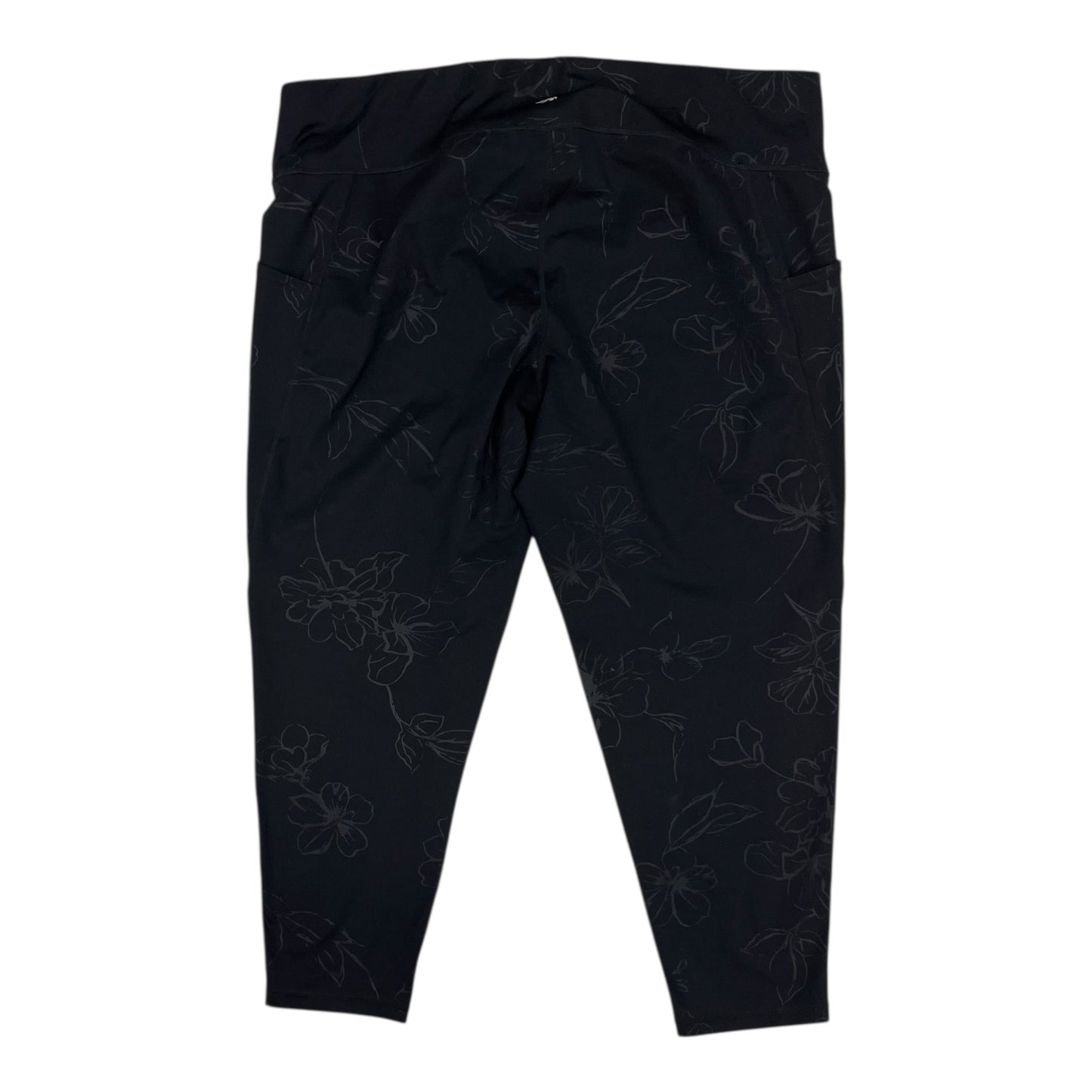 Athletic Leggings Capris By Ideology In Black, Size:3X