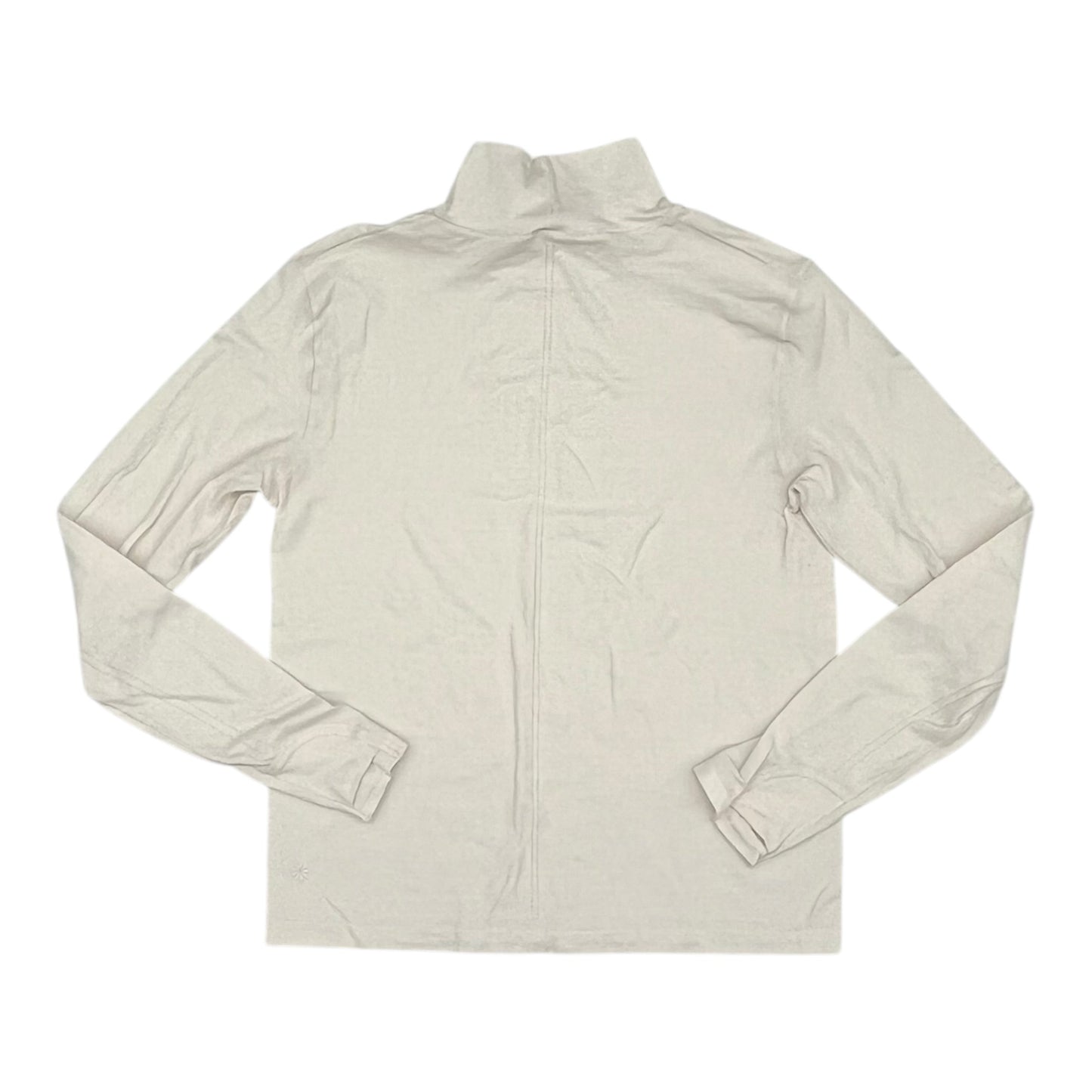 Athletic Top Ls Collar By Athleta In Cream, Size:L