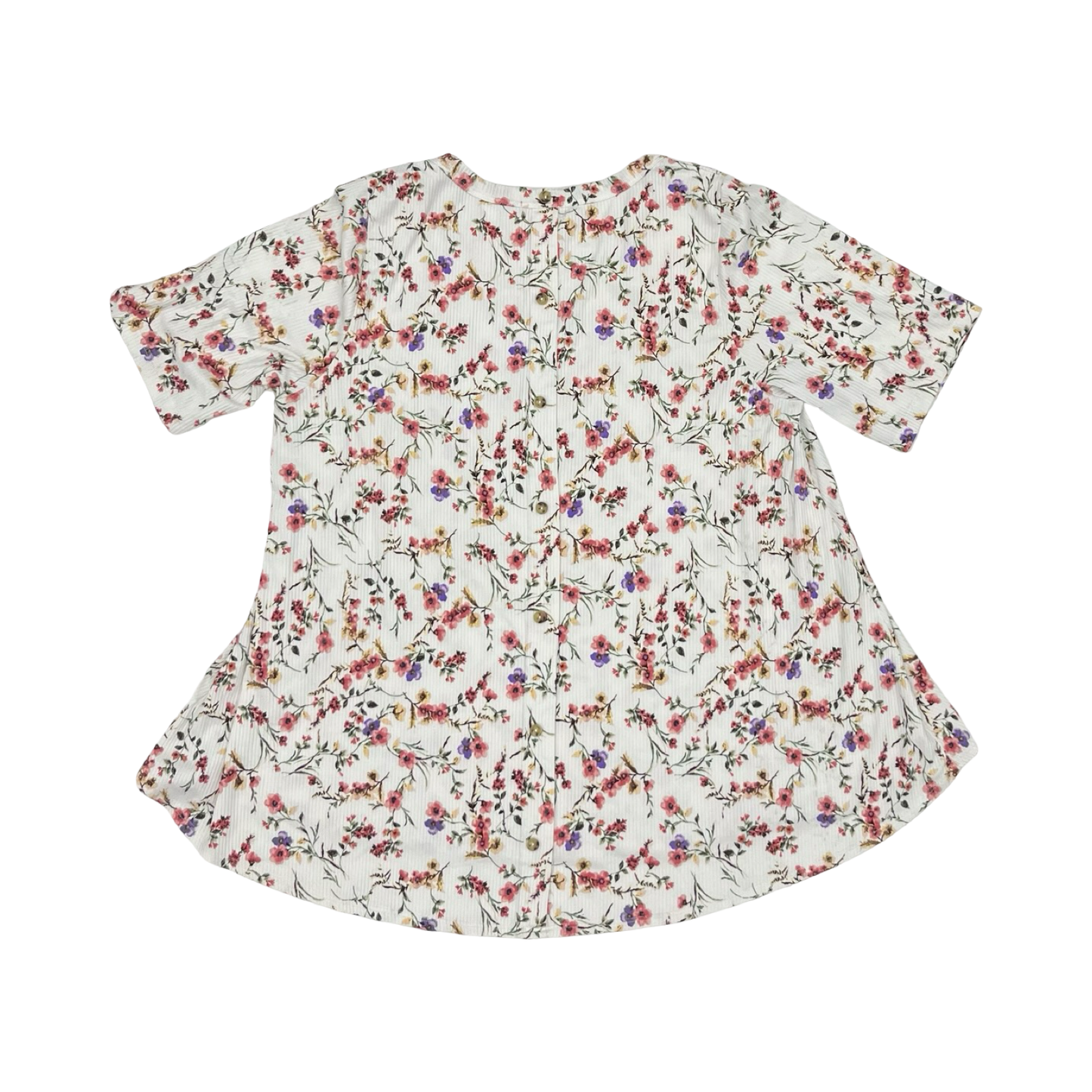 Top Ss By Kim & Cami In Floral Print, Size:1X