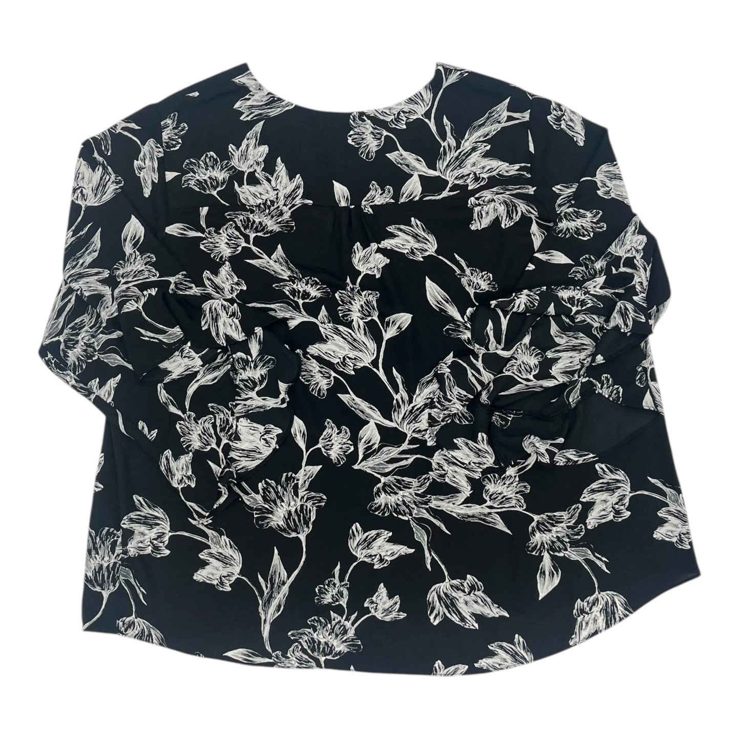 Blouse 3/4 Sleeve By Chelsea And Theodore In Floral Print, Size:3X