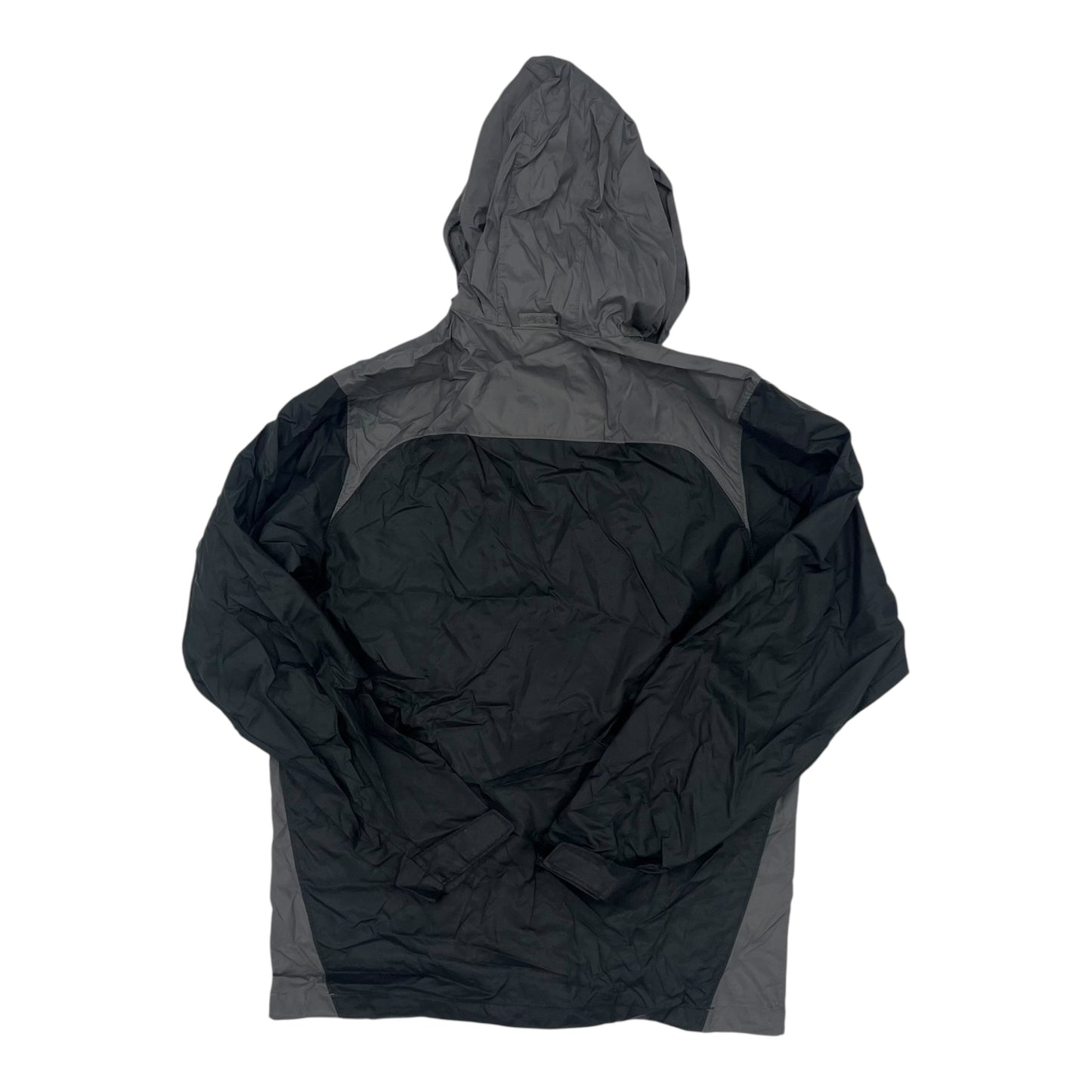Jacket Windbreaker By Columbia In Black & Grey, Size:S