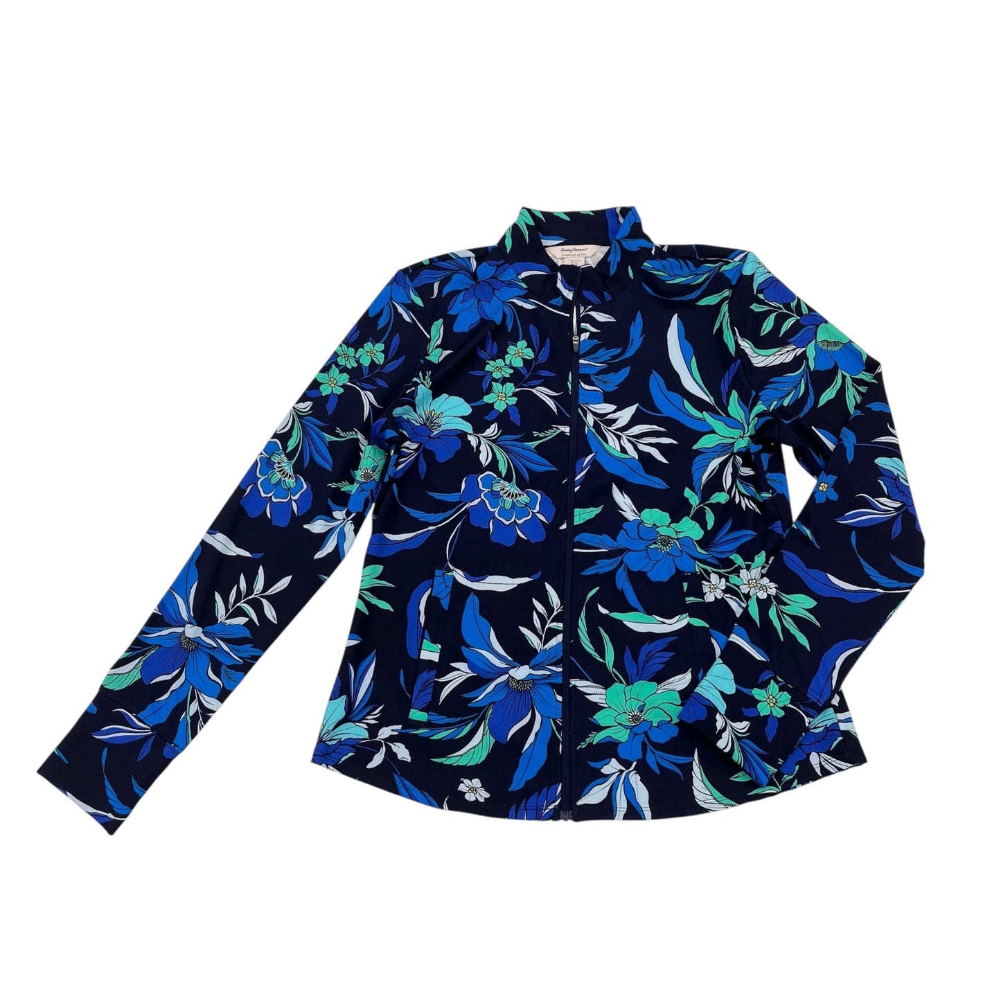 Athletic Top Ls Collar By Tommy Bahama In Floral Print, Size:Xl