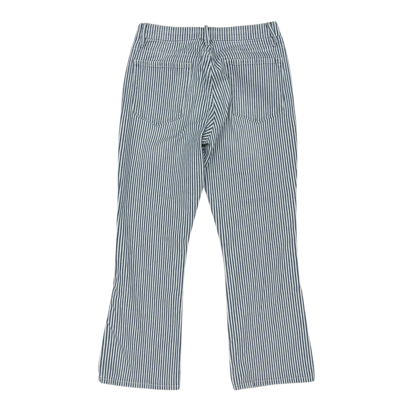 Jeans Cropped By Frame In Blue & White, Size:10