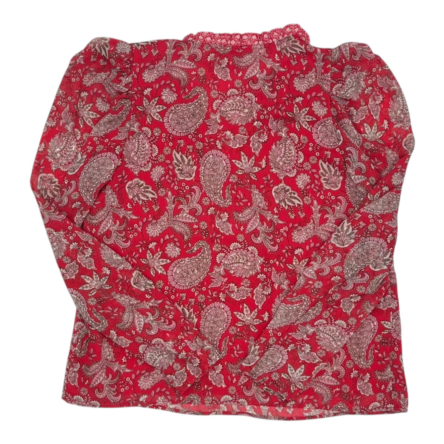 Blouse Ls By Cupcakes And Cashmere In Red, Size:M
