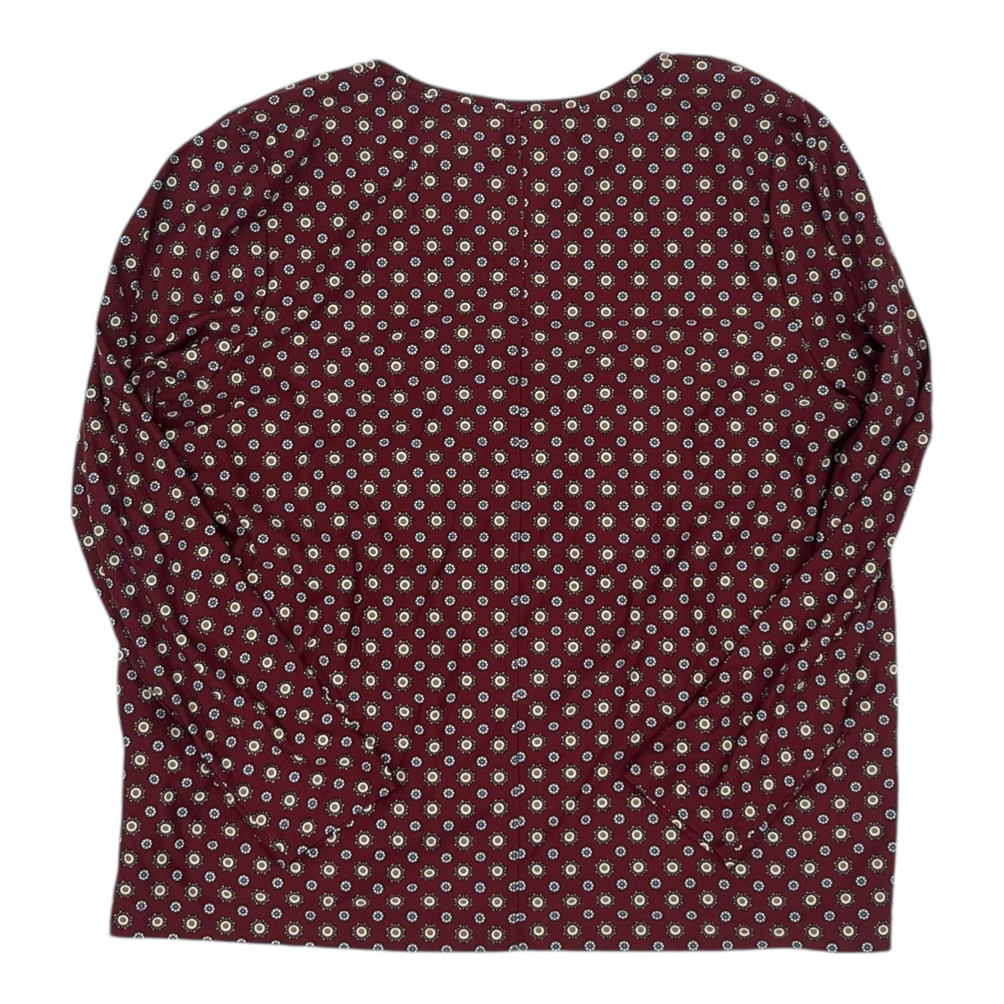 Top Ls By Lands End In Maroon, Size:1X