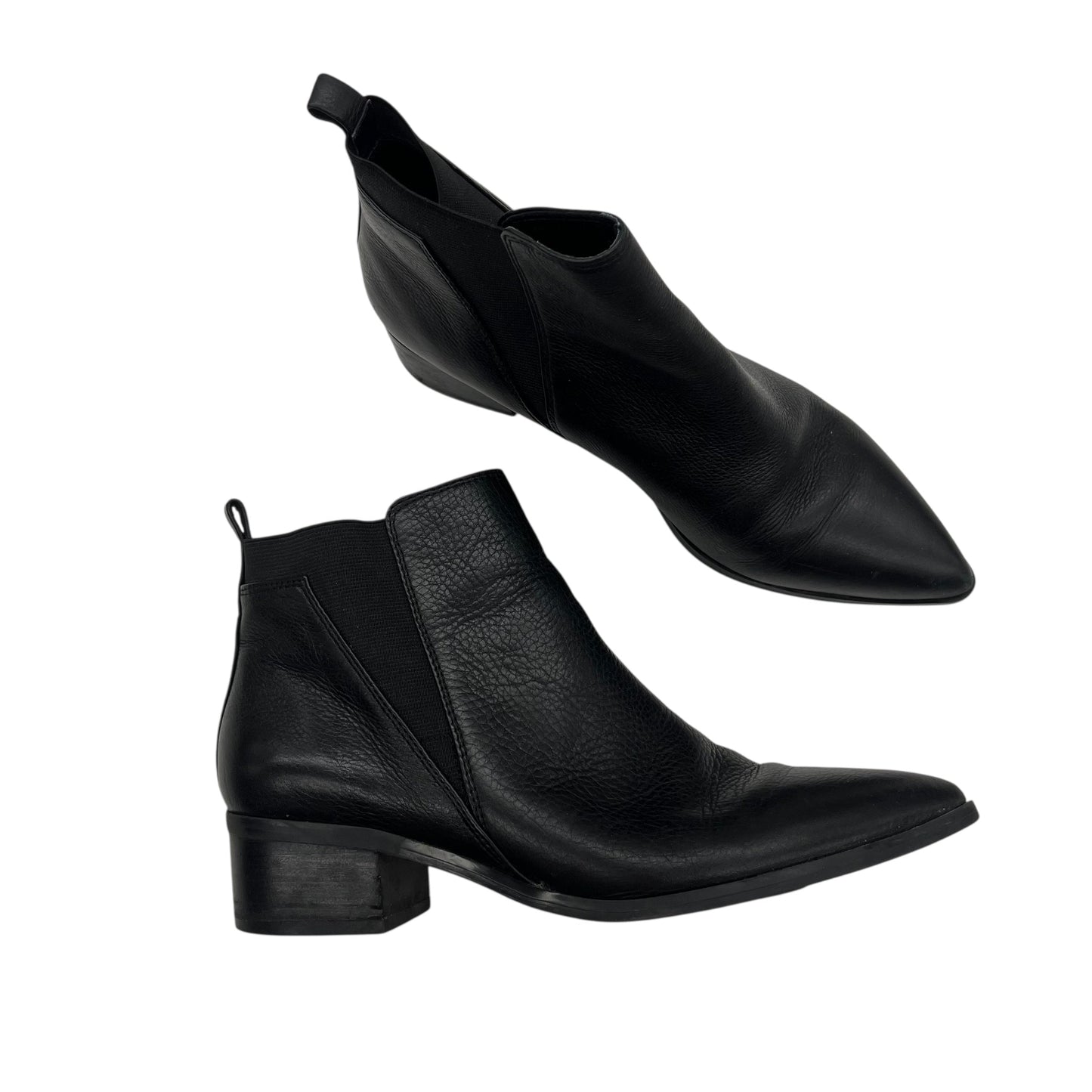 Boots Leather By Marc Fisher In Black, Size:7.5