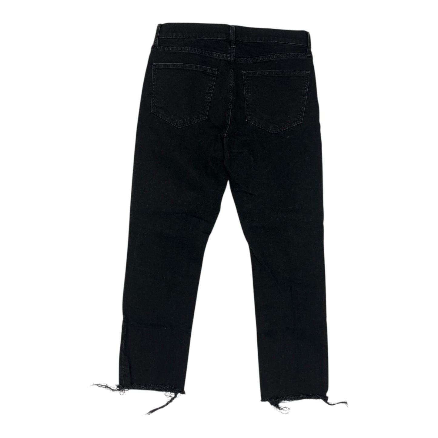 Jeans Straight By Gap In Black Denim, Size:6P