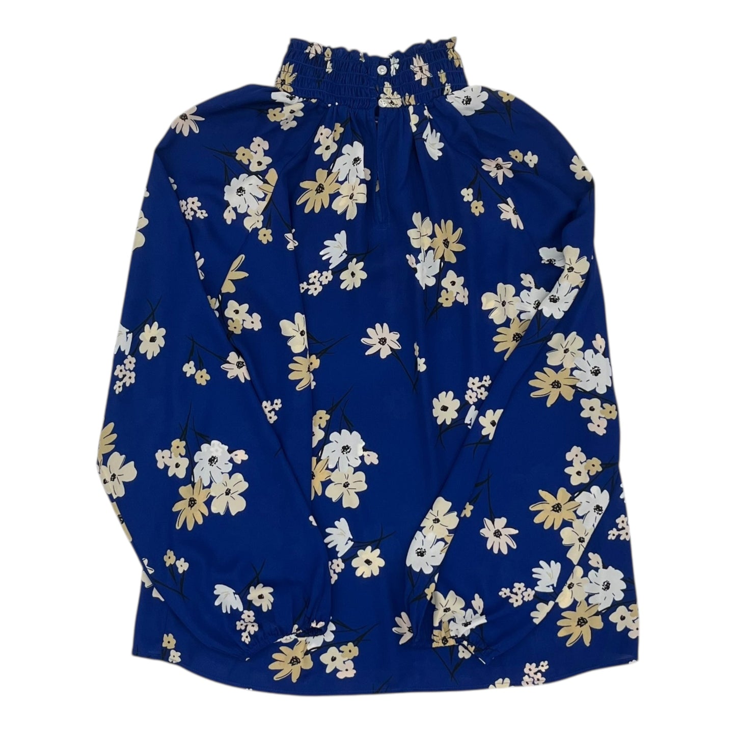 Blouse Ls By Loft In Blue, Size:M