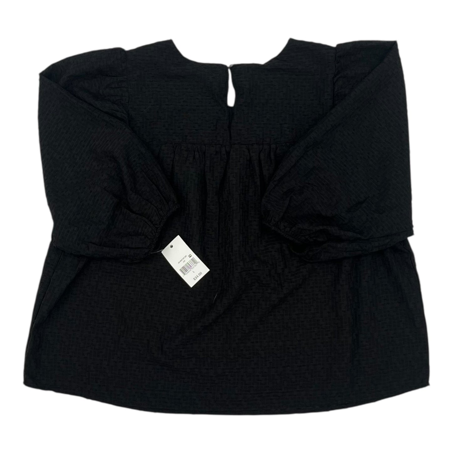 Blouse 3/4 Sleeve By Ophelia Roe In Black, Size:L