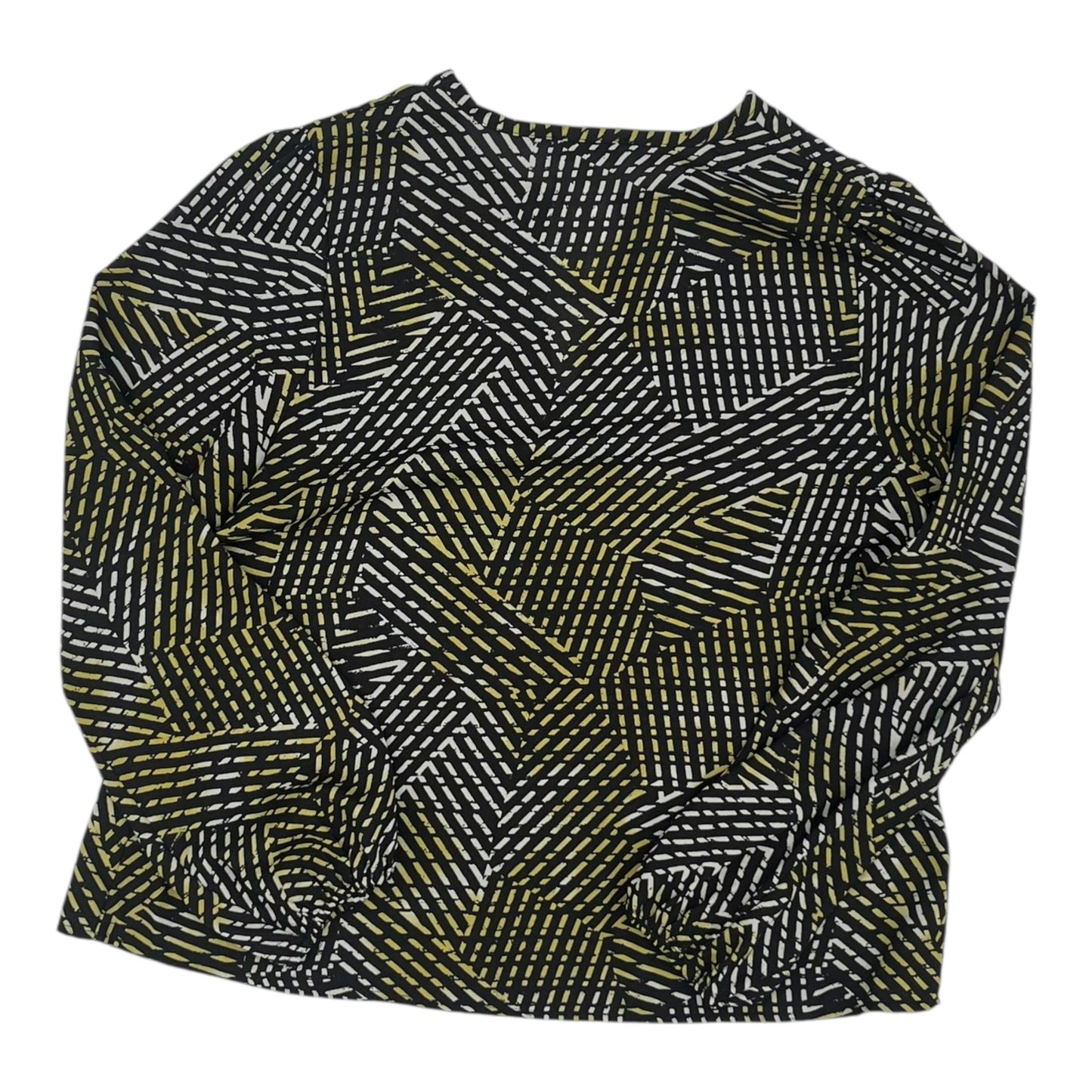 Blouse 3/4 Sleeve By Allison Joy In Black & White, Size:M