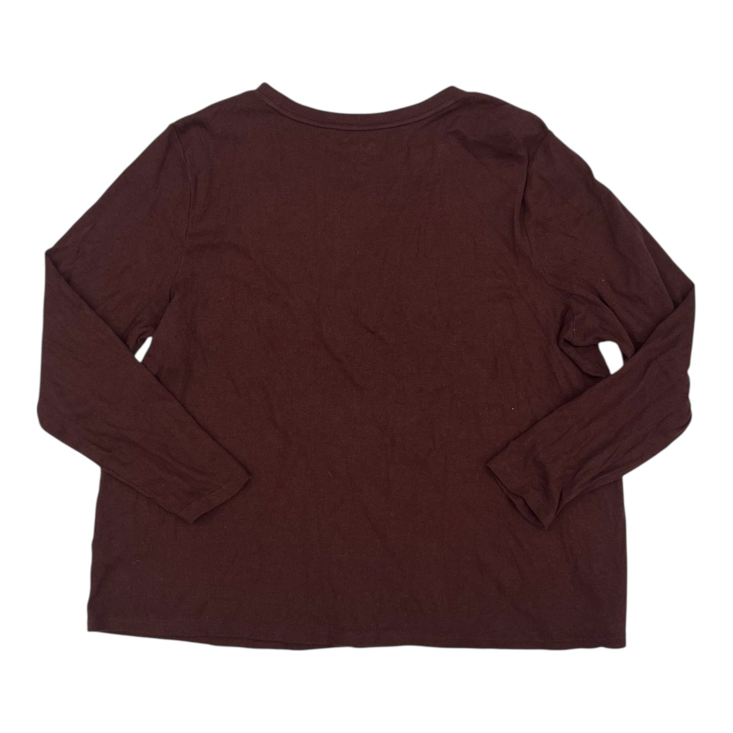 Top Ls Basic By Maurices In Brown, Size:2X