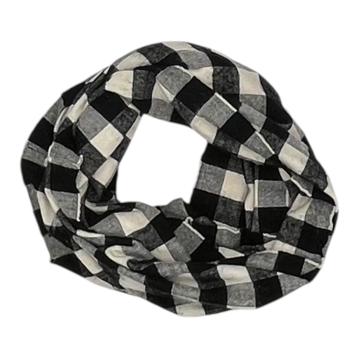 Scarf Winter By Clothes Mentor In Black & White