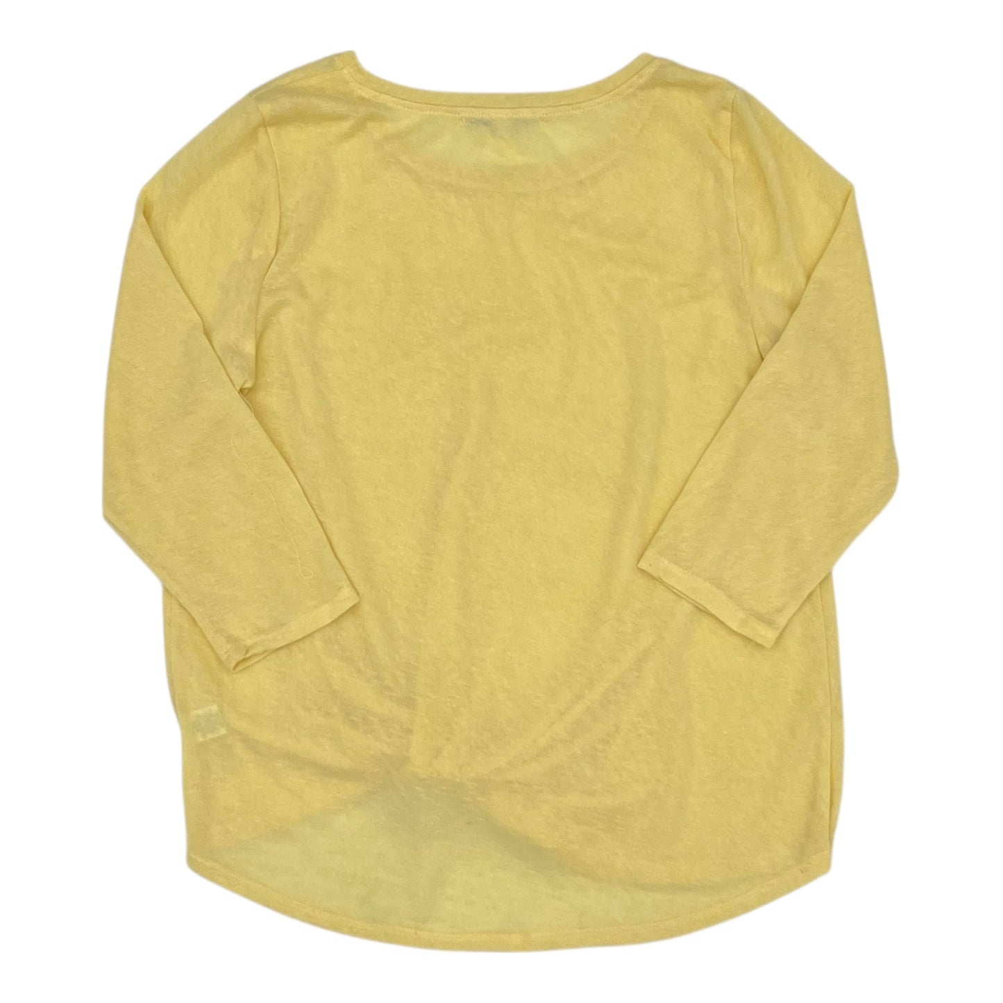 Top 3/4 Sleeve By Clothes Mentor In Yellow, Size:1X