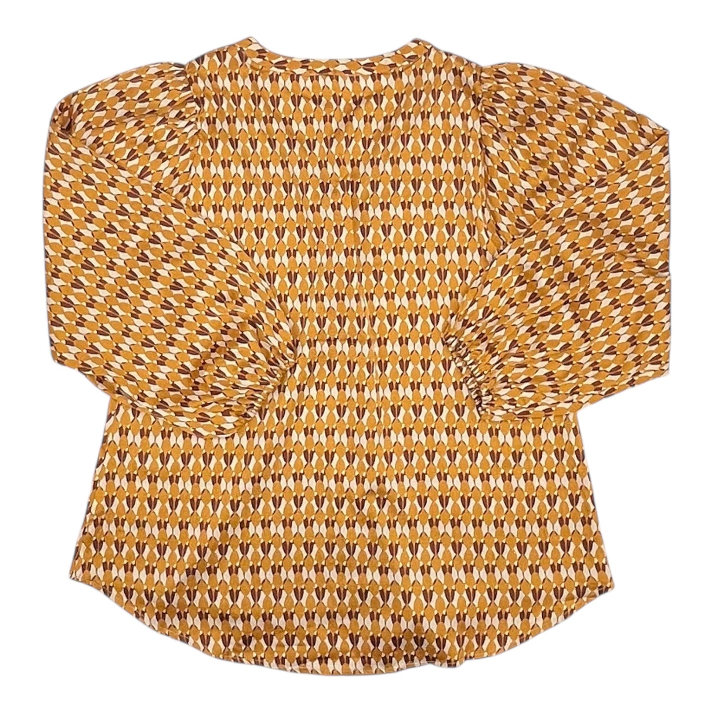 Blouse Ls By Jodifl In Gold, Size:M