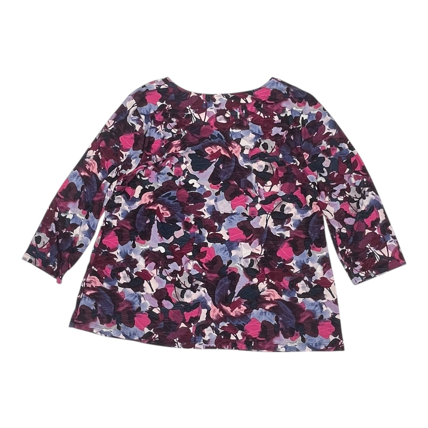 Blouse 3/4 Sleeve By Croft And Barrow In Purple, Size:Xxl