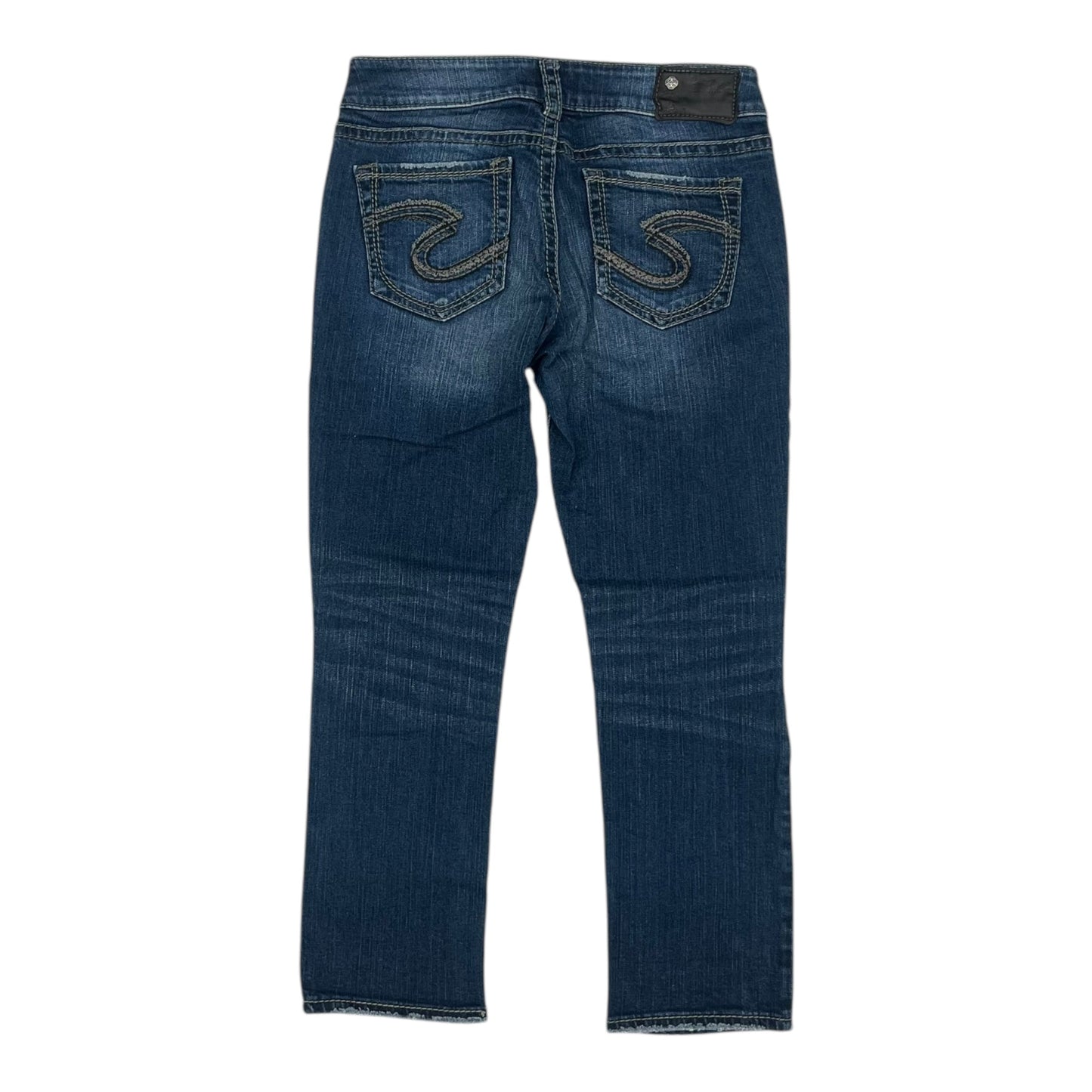 Jeans Cropped By Silver In Blue Denim, Size:4