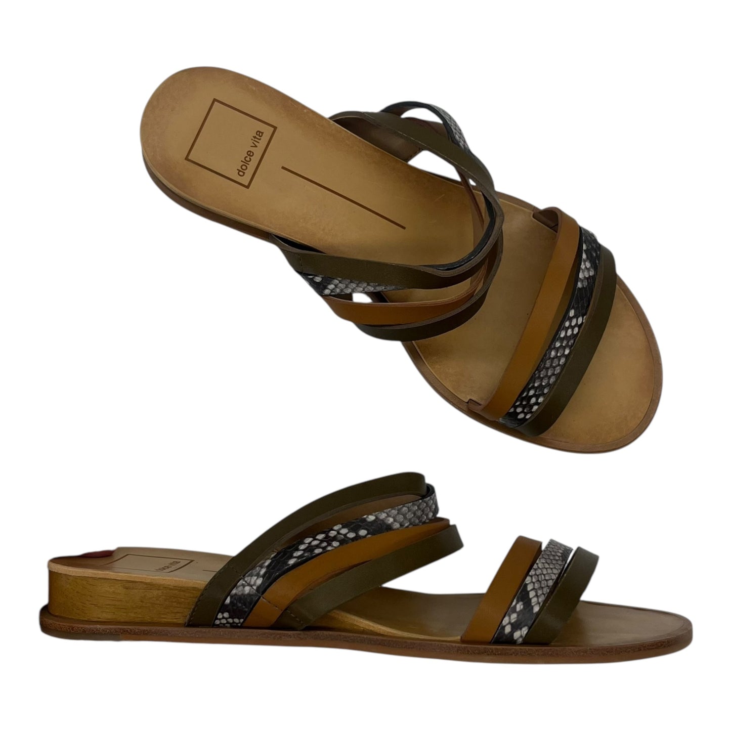 Sandals Flats By Dolce Vita In Snakeskin Print, Size:8.5