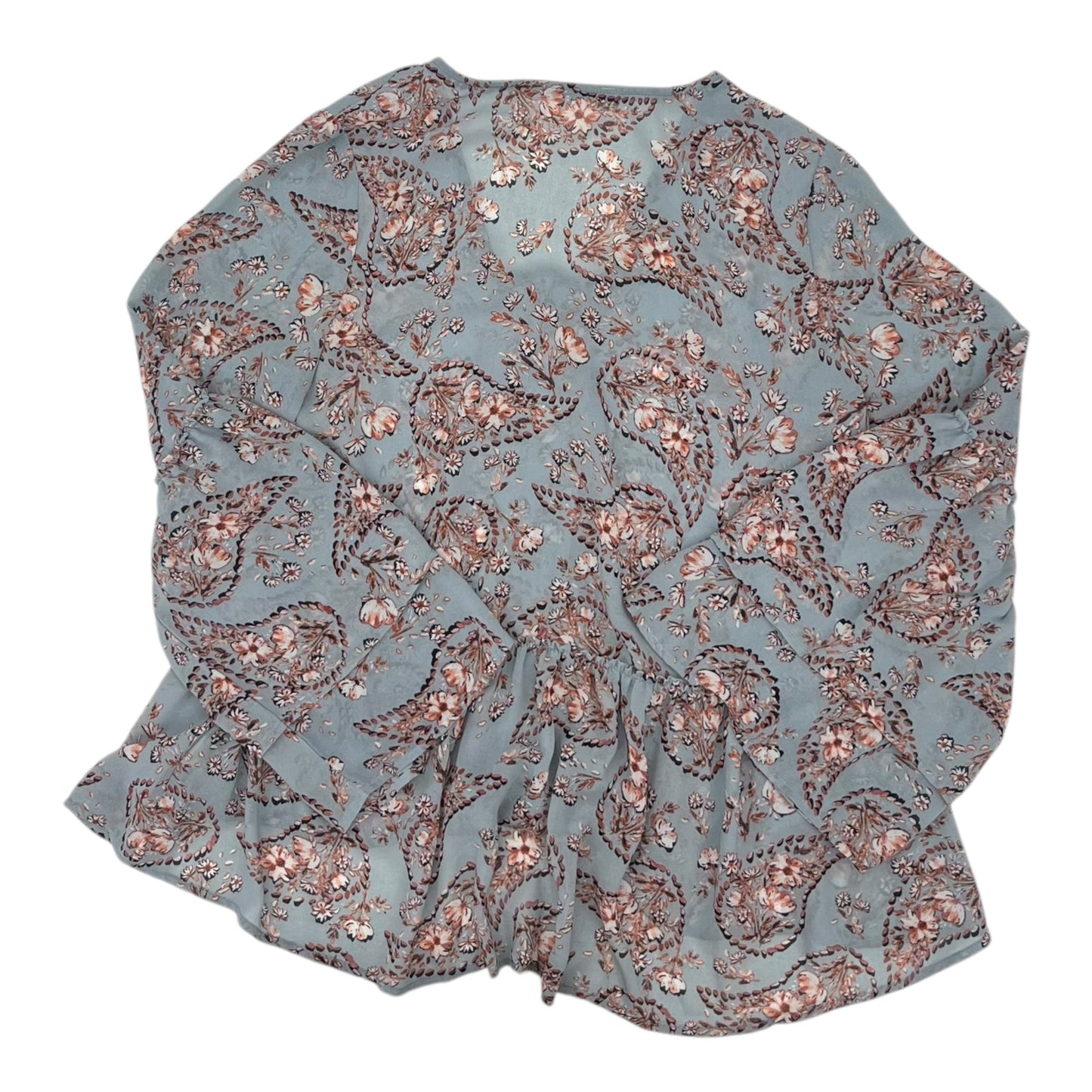 Blouse Ls By Mystree In Blue, Size:S