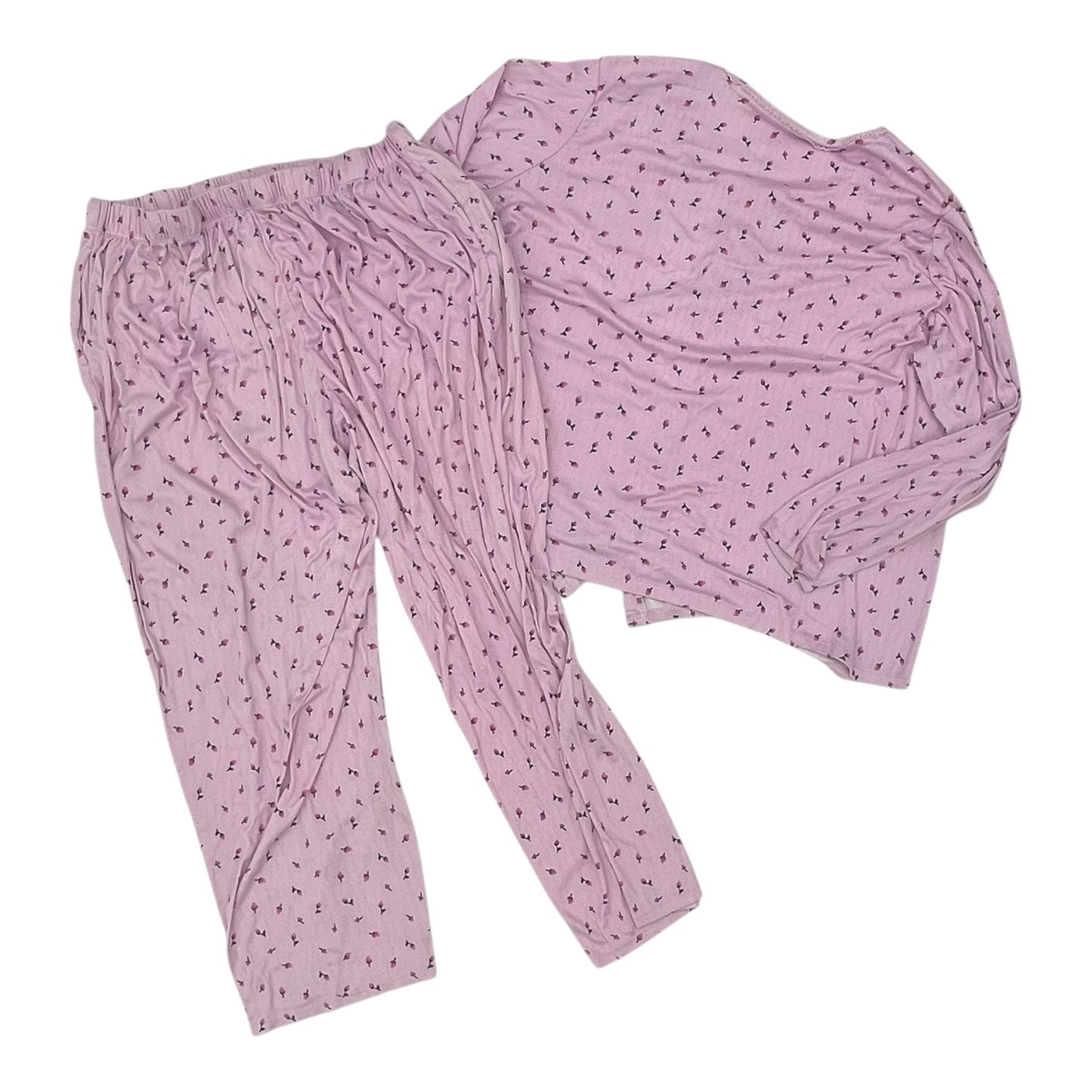 Pajamas 2Pc By Croft And Barrow In Pink, Size:2X