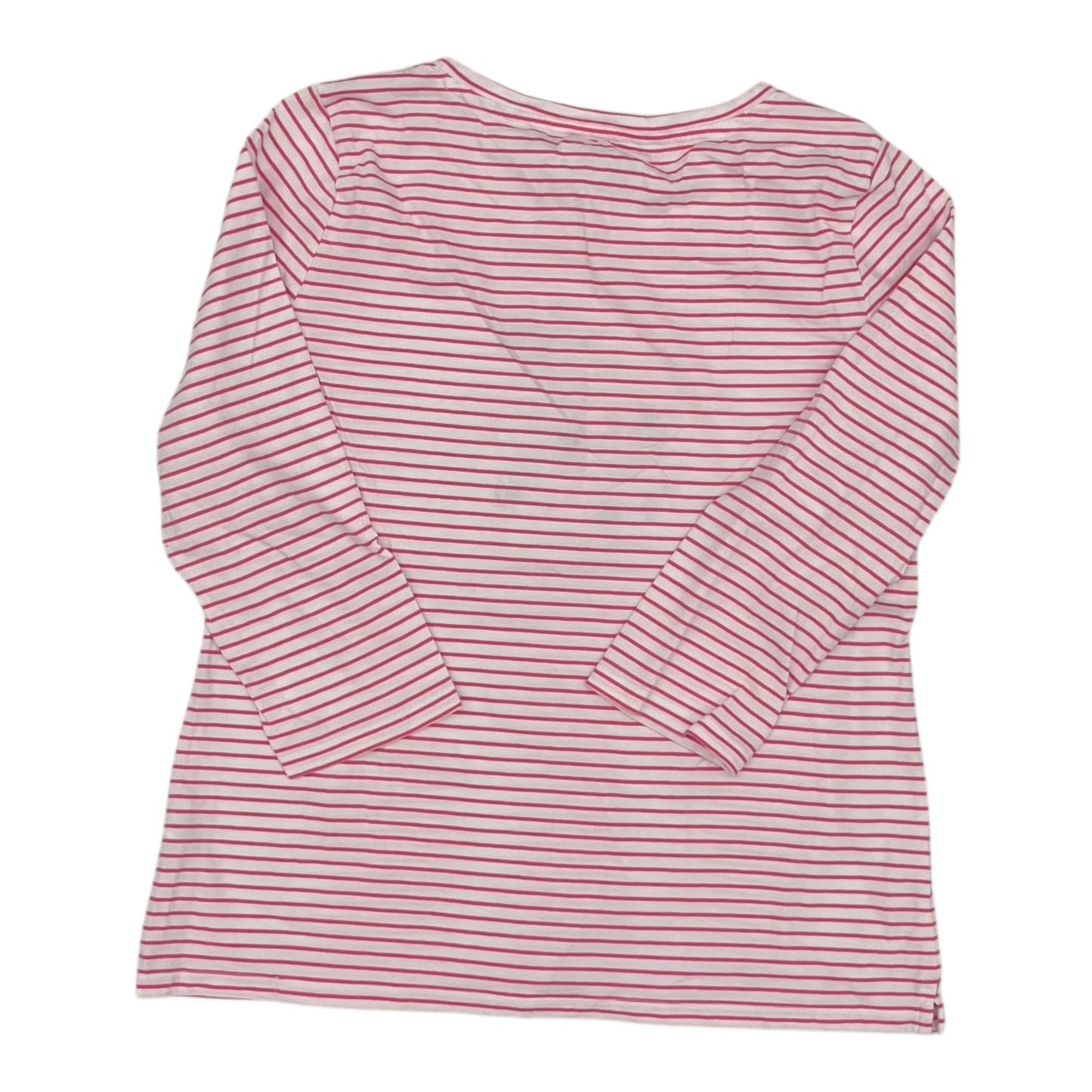 Top 3/4 Sleeve By Talbots In Striped Pattern, Size:L