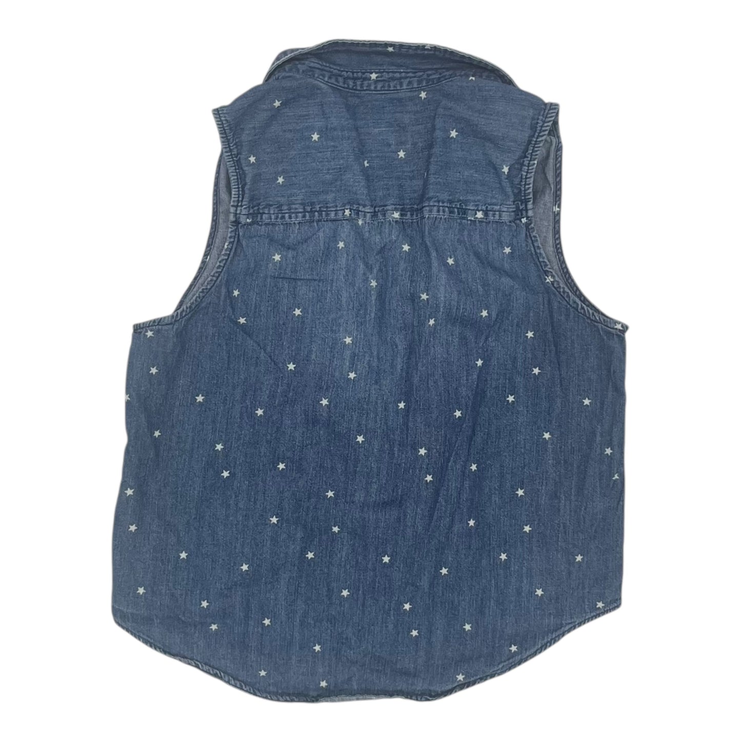 Blouse Sleeveless By Universal Thread In Blue Denim, Size:S
