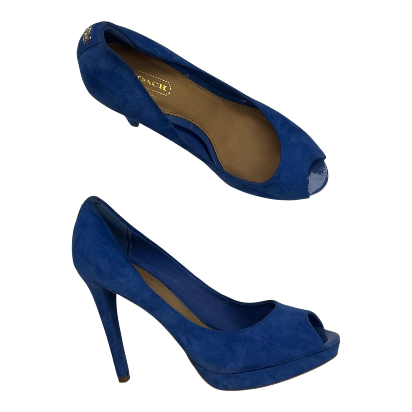 Sandals Designer By Coach In Blue, Size:7.5