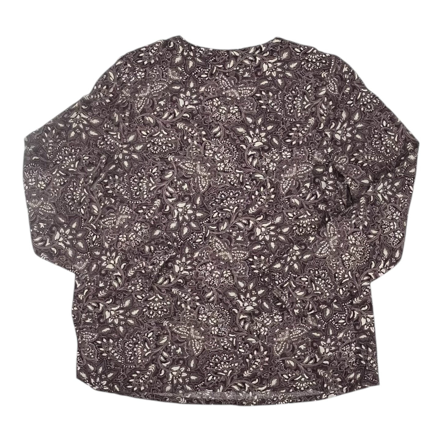 Blouse Ls By Pure Jill In Purple, Size:Xsp