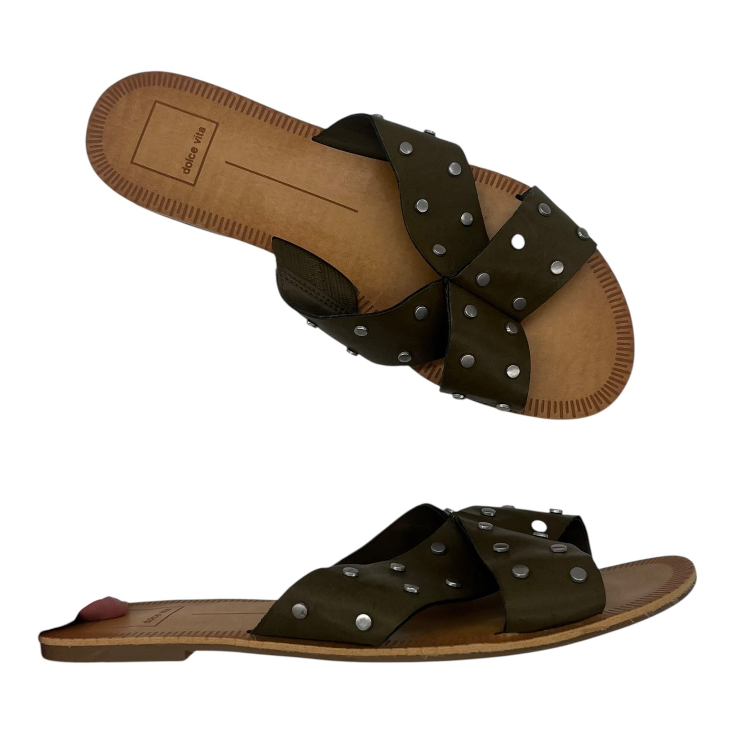 Sandals Flats By Dolce Vita In Green, Size:8.5