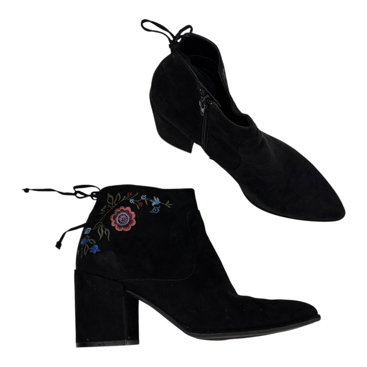 Boots Ankle Heels By Unisa In Black, Size:7.5