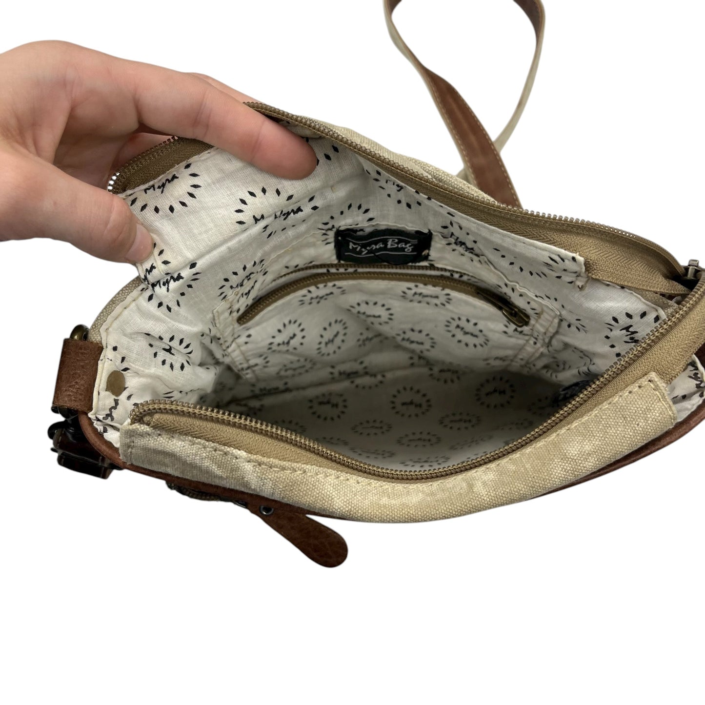 Crossbody By Myra In Brown, Size:Medium