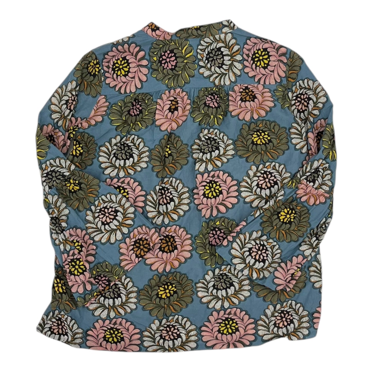 Blouse Ls By Loft In Blue, Size:Xs