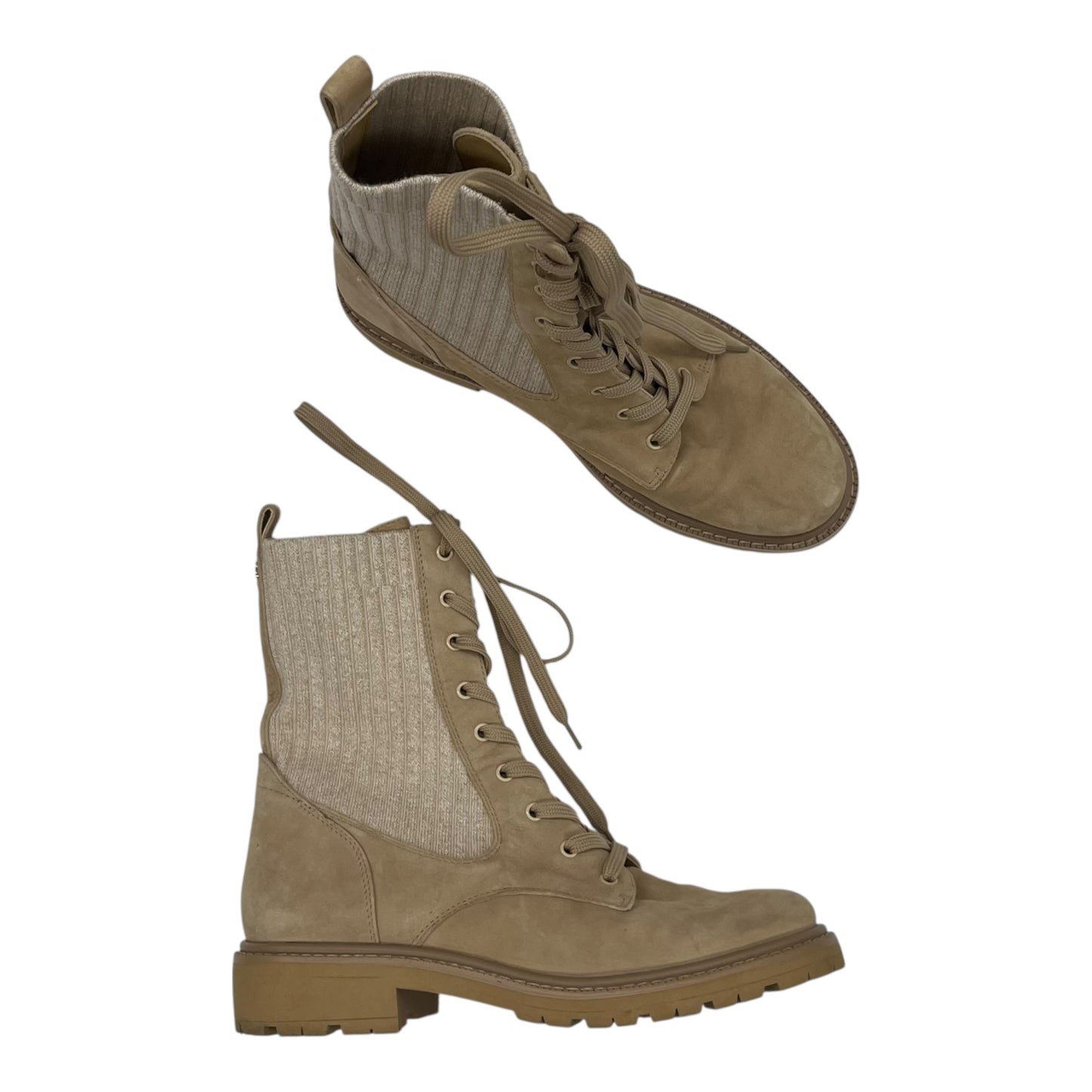 Boots Ankle Flats By Sam Edelman In Tan, Size:8.5