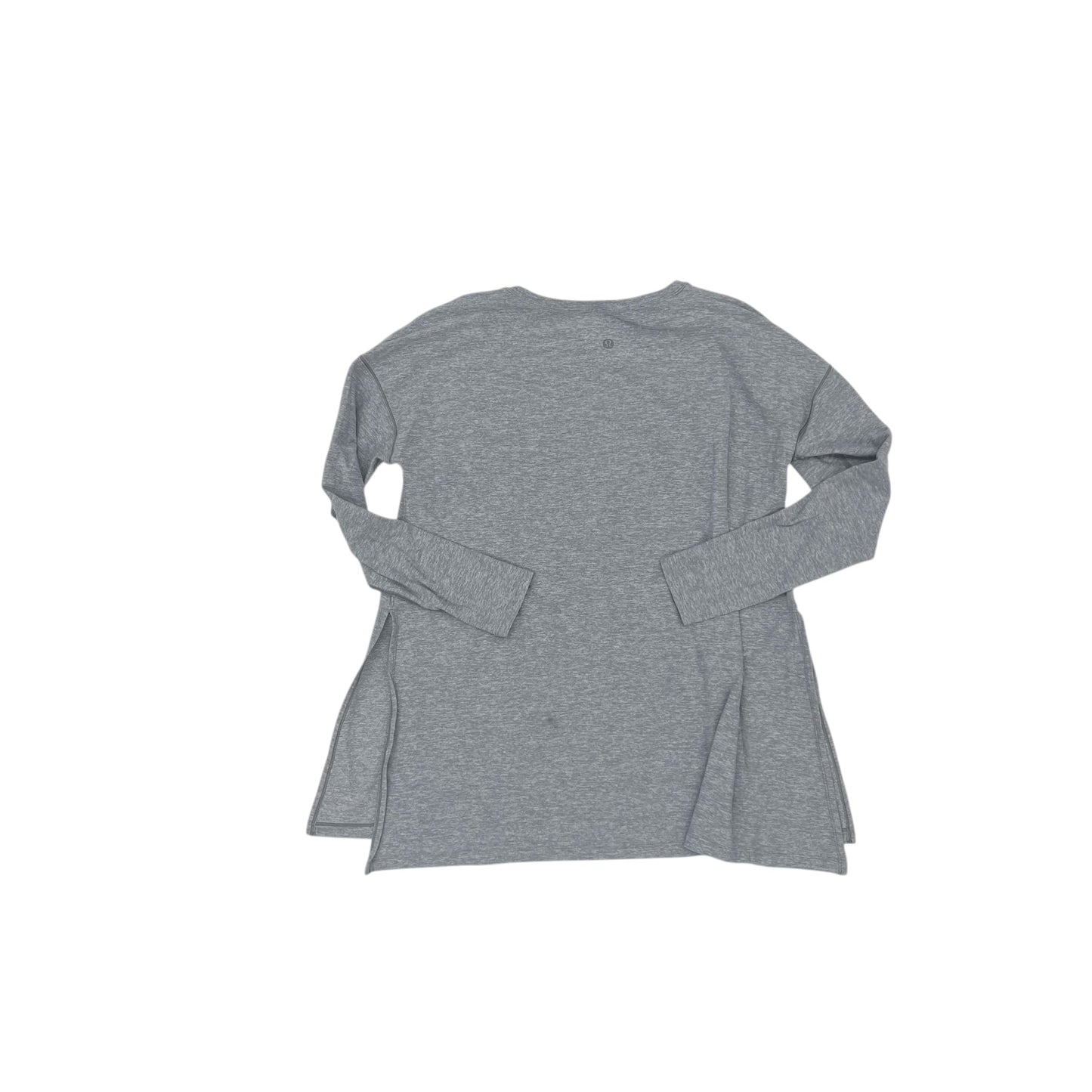 Athletic Top Ls Collar By Lululemon In Grey, Size:S