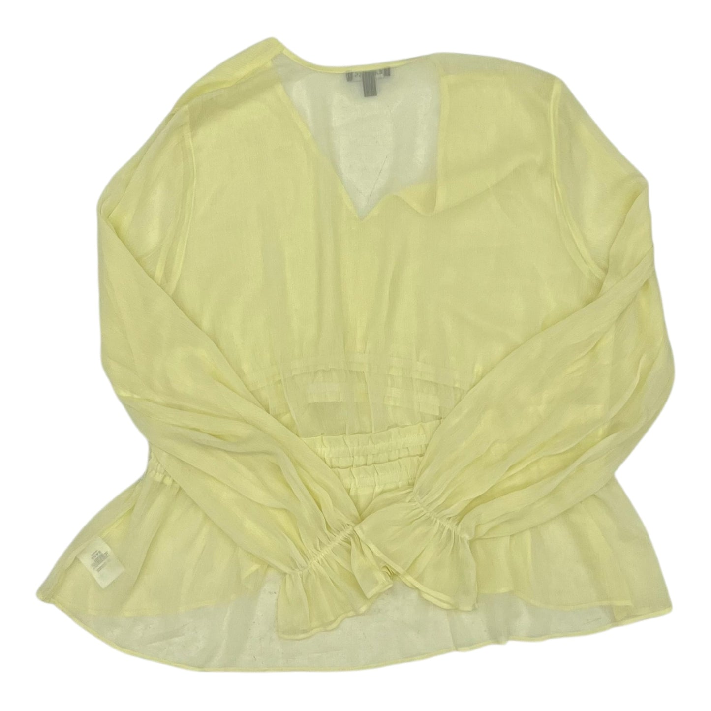 Blouse Ls By Express In Green, Size:Xl
