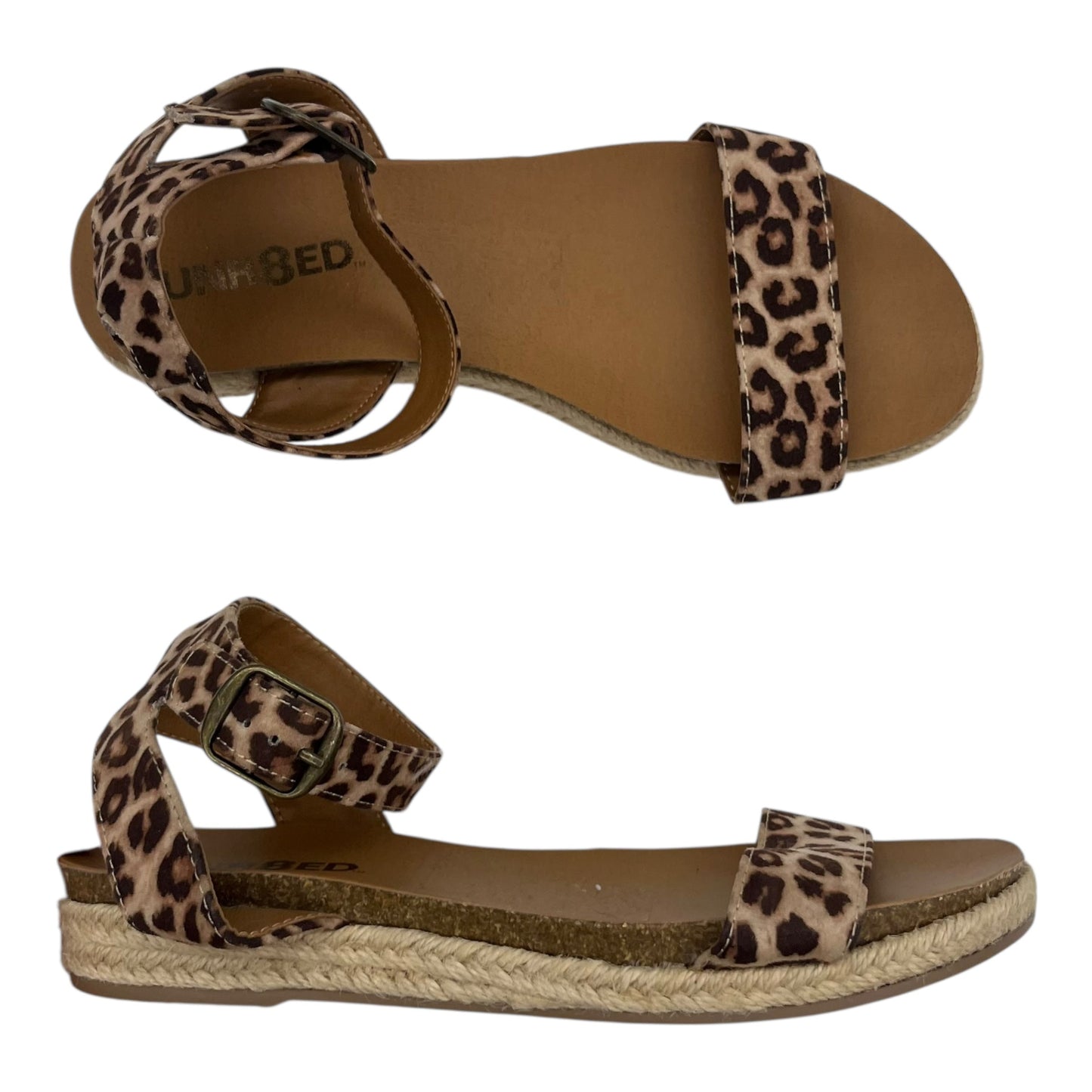 Sandals Flats By Cmf In Leopard Print, Size:7