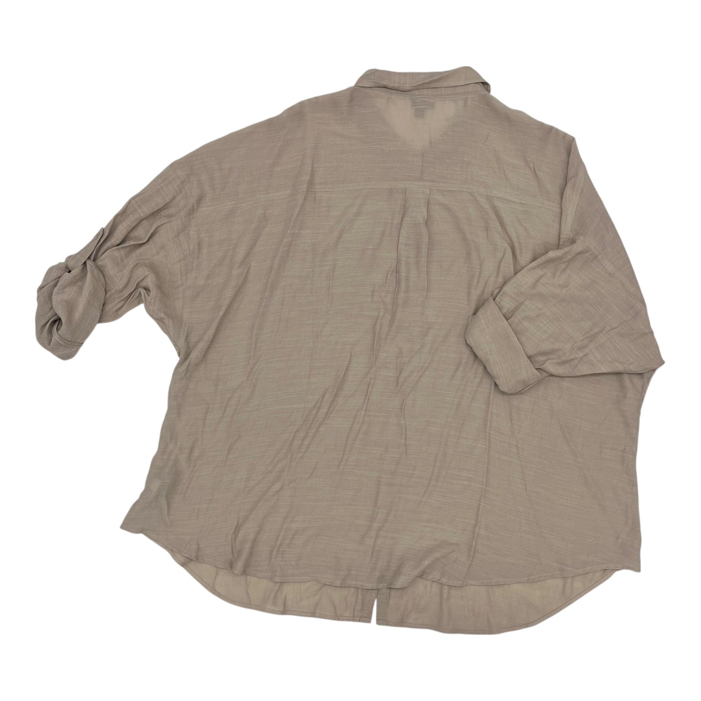 Blouse Ls By Torrid In Tan, Size:4X