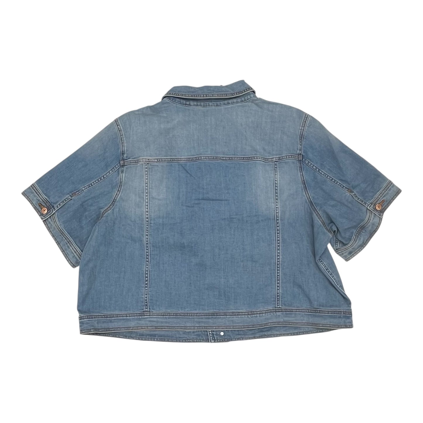 Jacket Denim By Talbots In Blue Denim, Size:3X