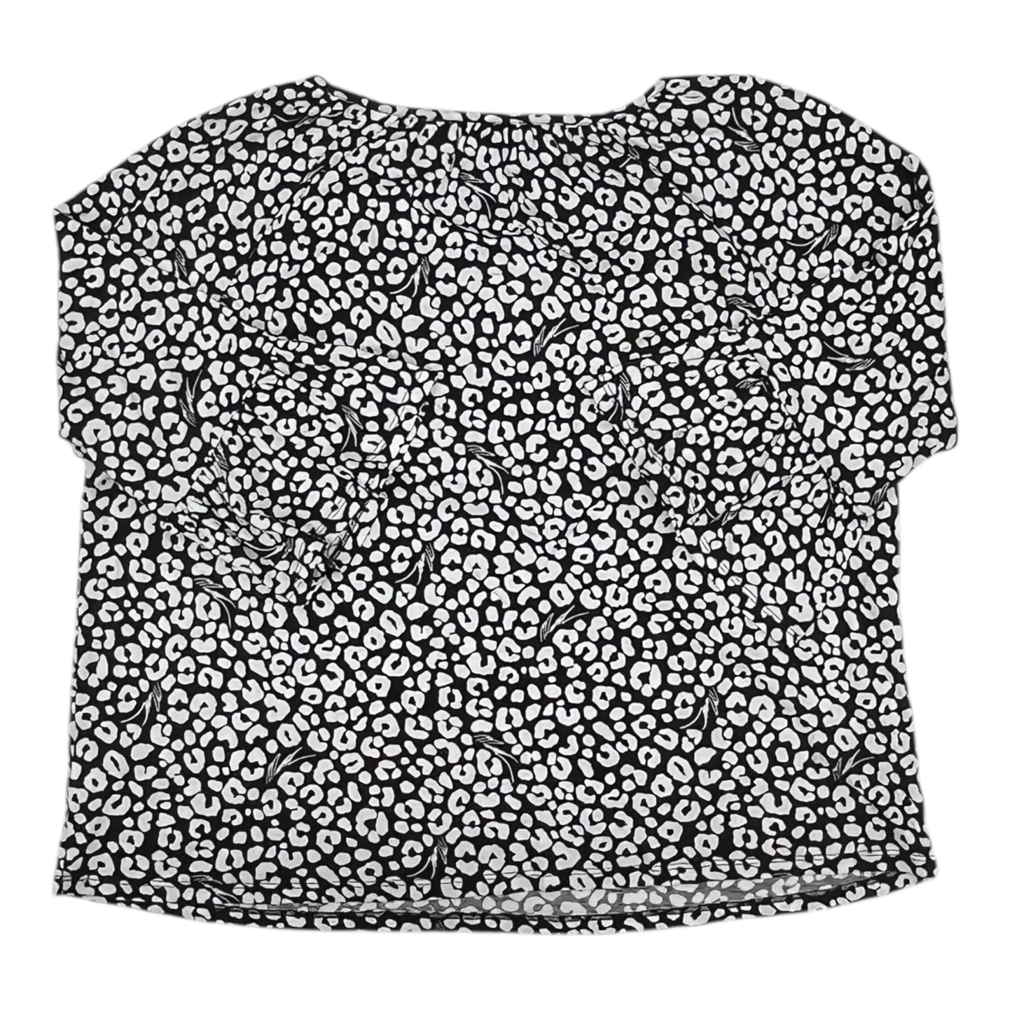 Top 3/4 Sleeve Designer By Michael Kors In Black & White, Size:Xl