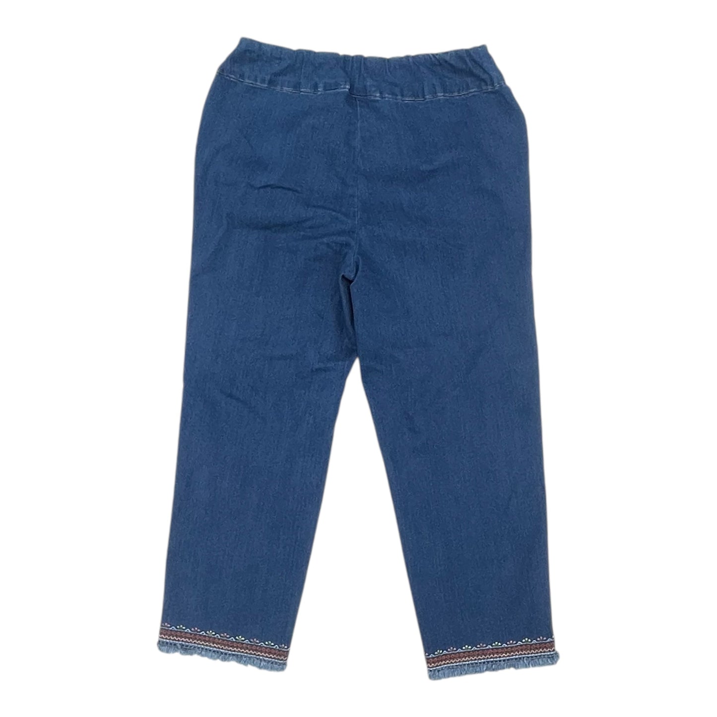 Jeans Straight By Alfred Dunner In Blue Denim, Size:12