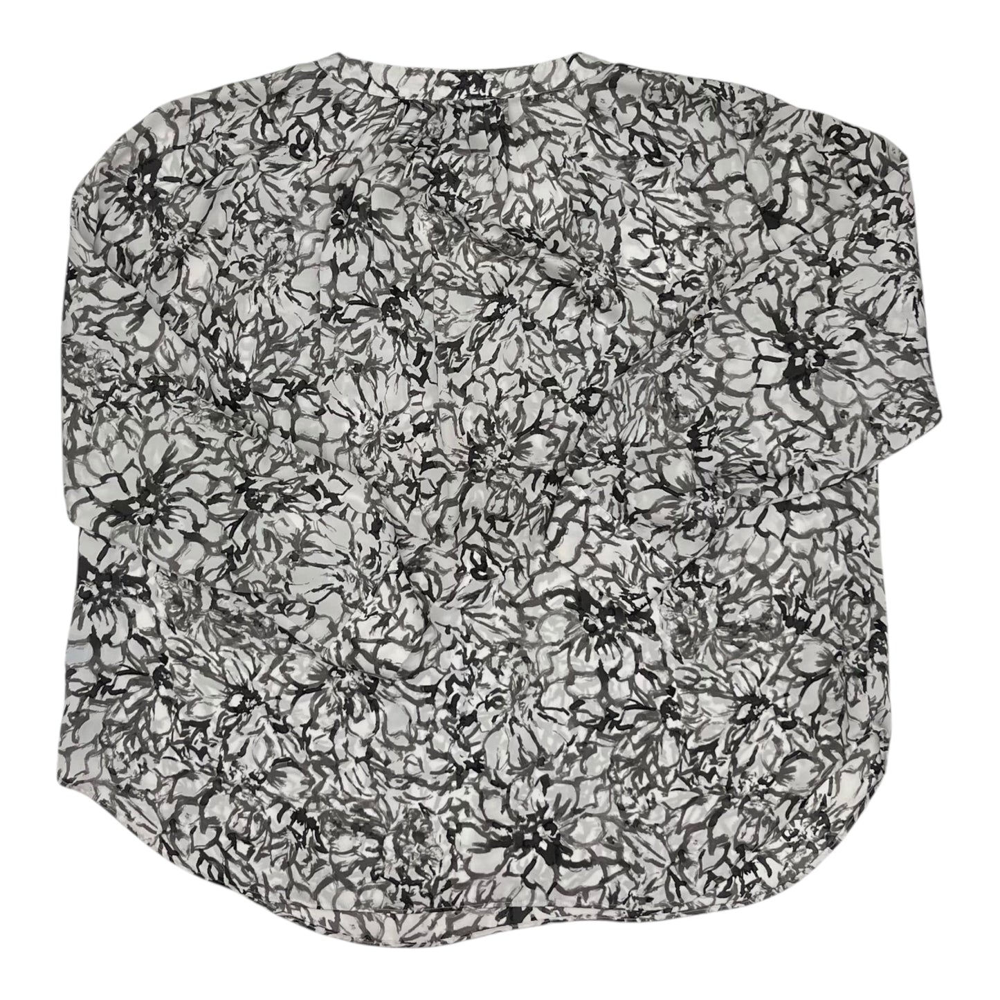 Blouse 3/4 Sleeve By Apt 9 In Grey, Size:1X